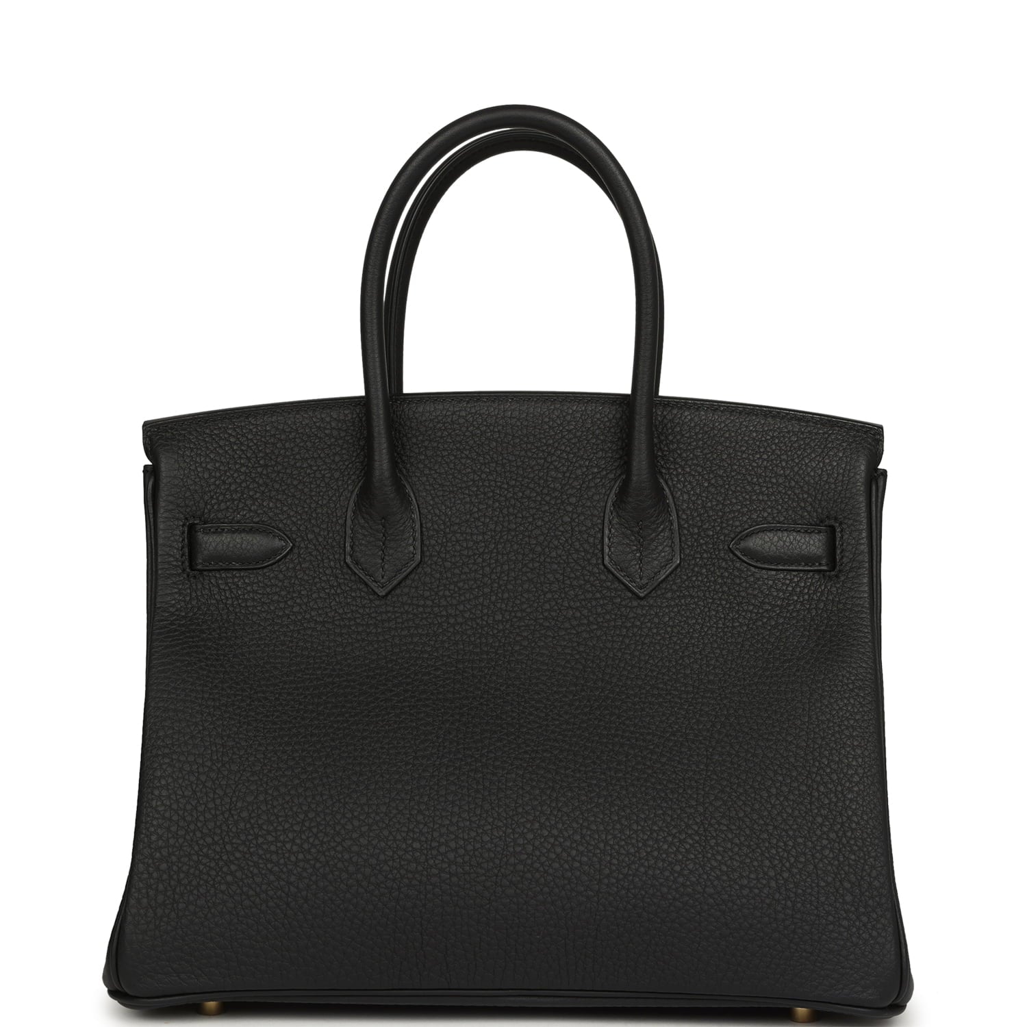Pre-owned Hermes Birkin 30 Black Togo Gold Hardware