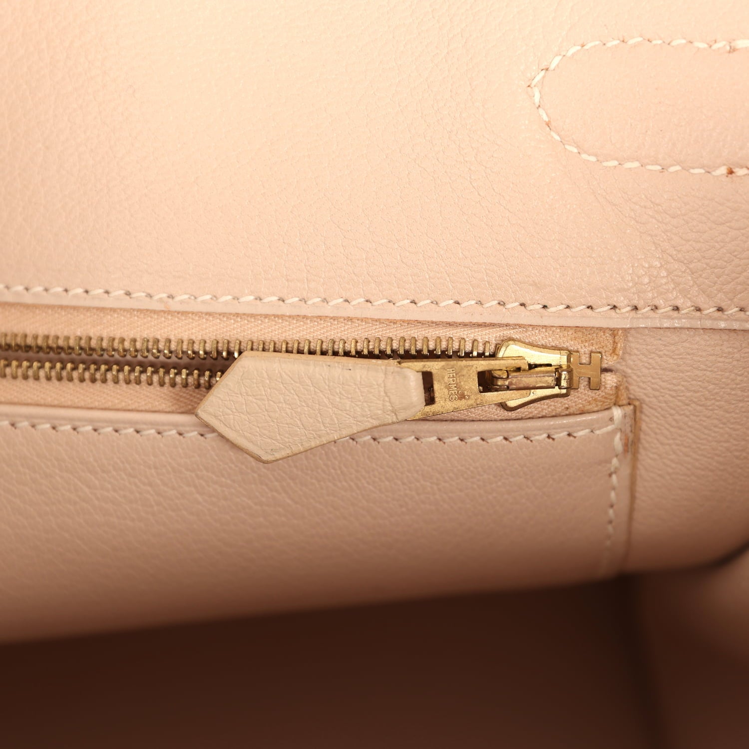 Vintage Hermes Birkin 35 Beige Rose Clemence Palladium Hardware