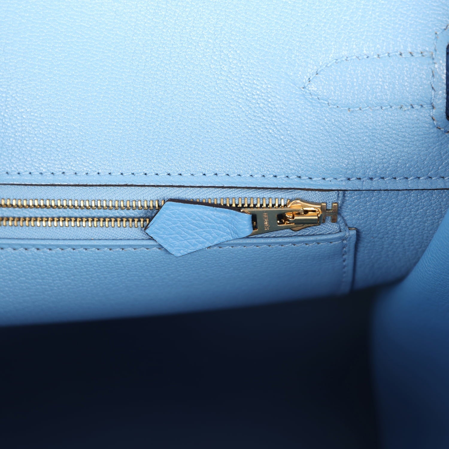 Pre-owned Hermes Birkin 35 Bleu Paradise Epsom Gold Hardware