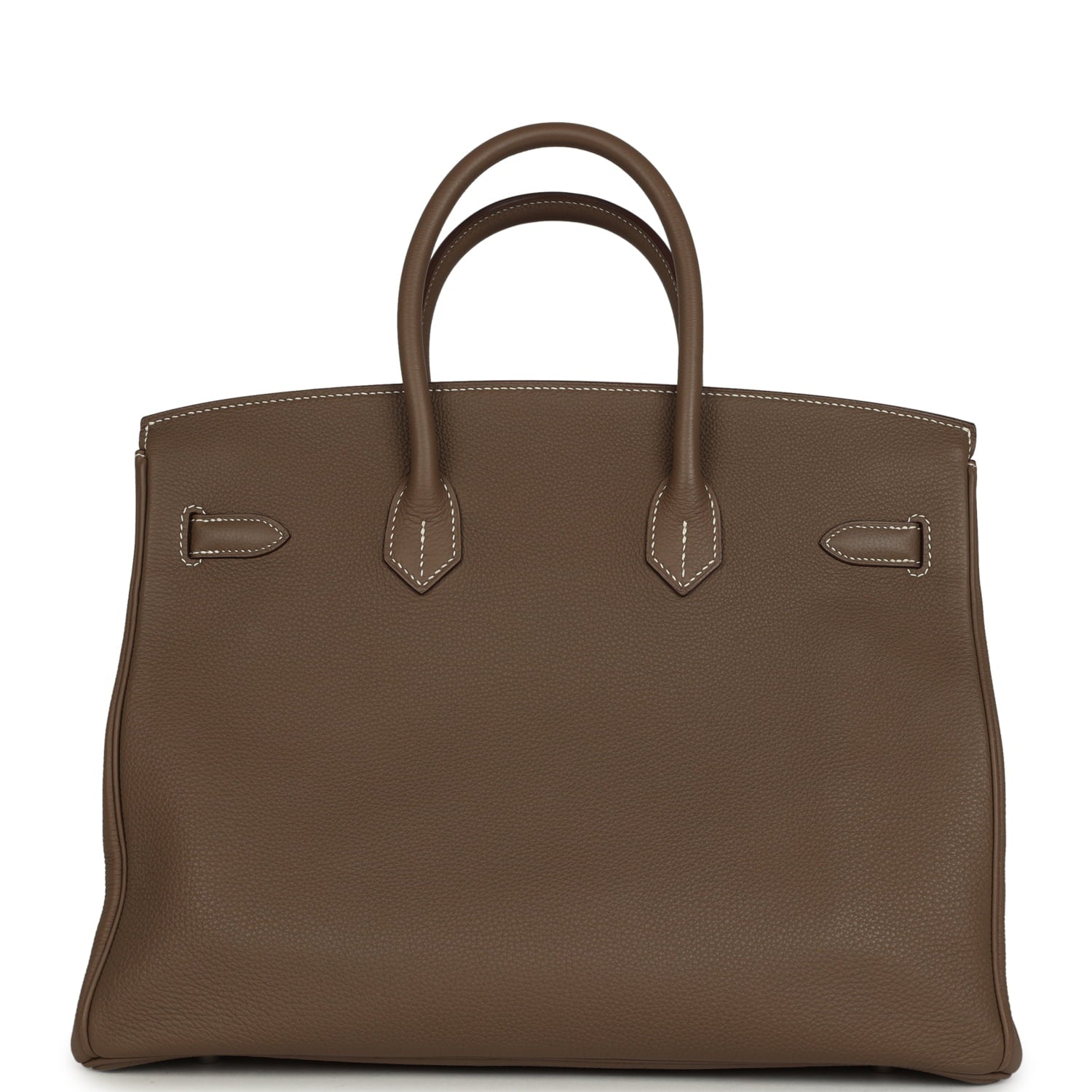 Pre-owned Hermes Birkin 35 Etoupe Togo Palladium Hardware