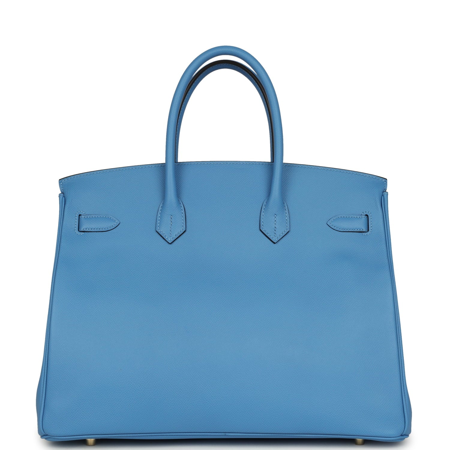 Pre-owned Hermes Birkin 35 Bleu Paradise Epsom Gold Hardware