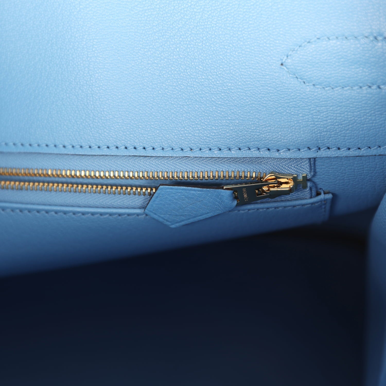 Pre-owned Hermes Birkin 35 Bleu Paradise Epsom Gold Hardware
