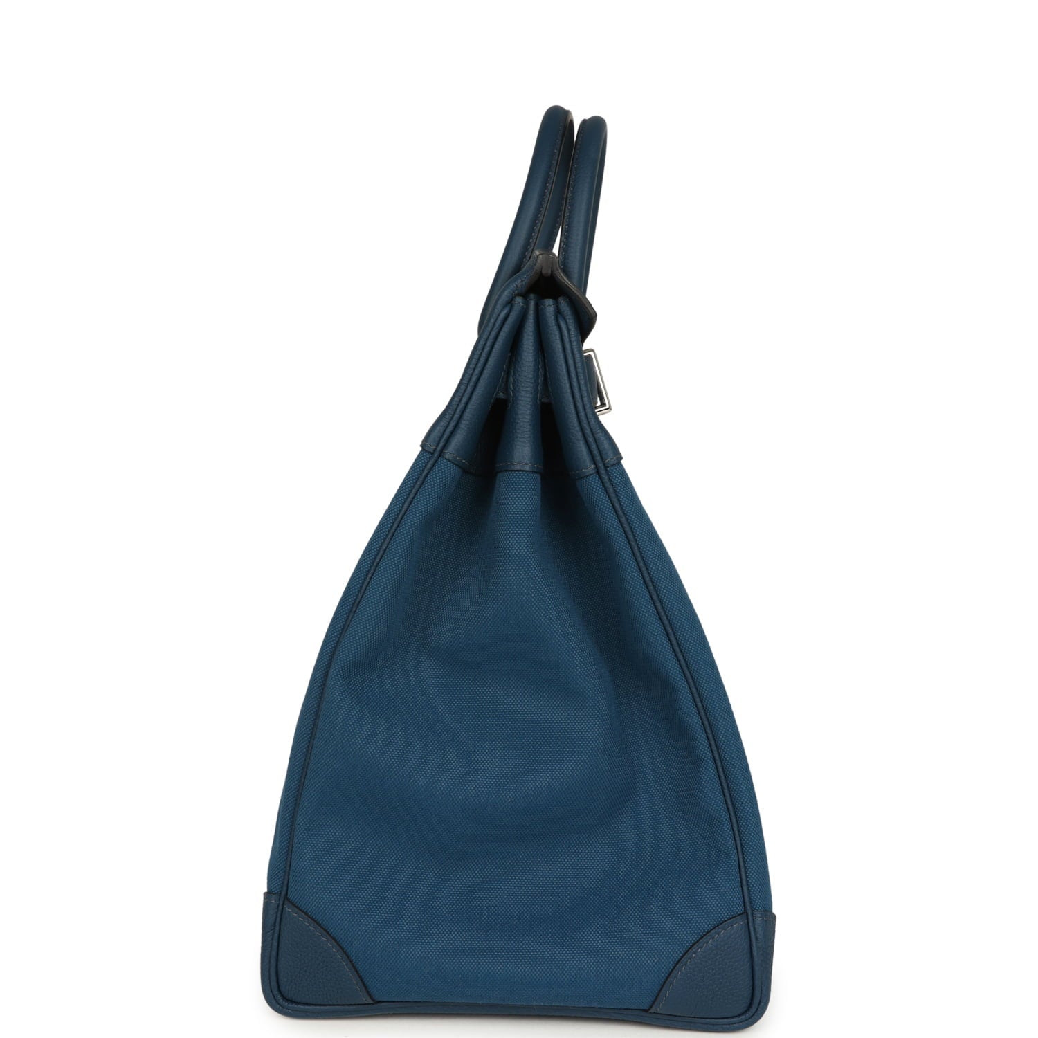 Hermes HAC Birkin 40 Bleu De Prusse Togo and Bleu Thalassa Militaire Canvas Palladium Hardware