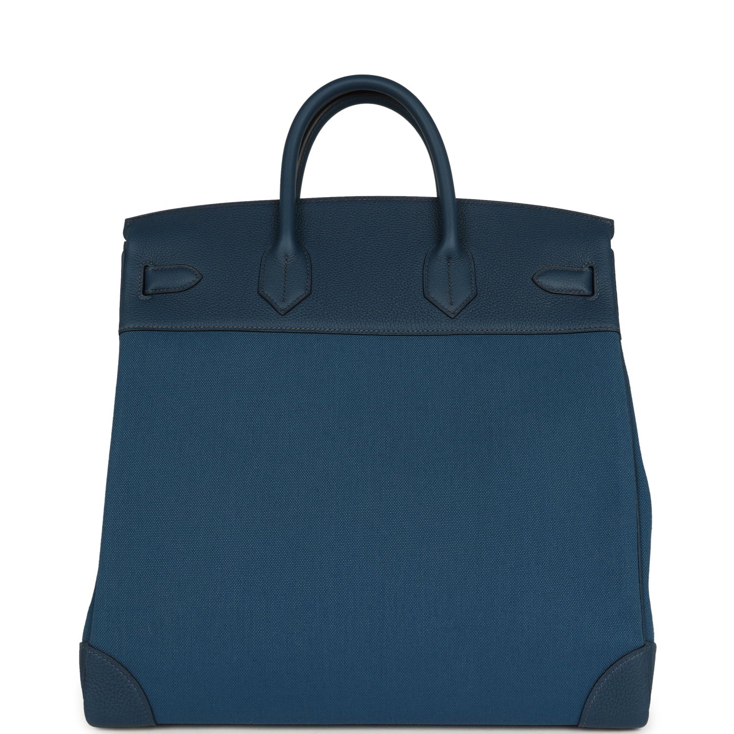 Hermes HAC Birkin 40 Bleu De Prusse Togo and Bleu Thalassa Militaire Canvas Palladium Hardware