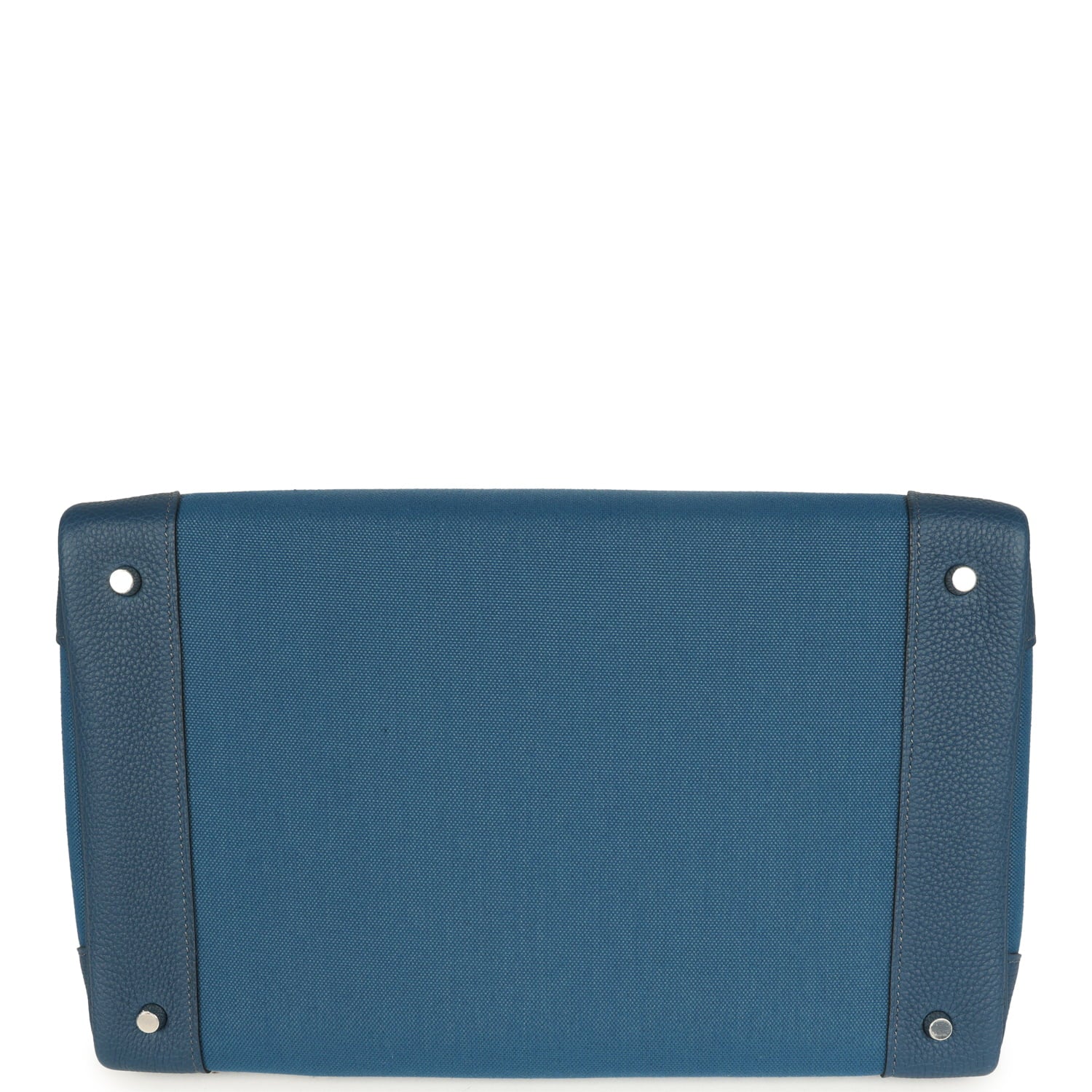 Hermes HAC Birkin 40 Bleu De Prusse Togo and Bleu Thalassa Militaire Canvas Palladium Hardware
