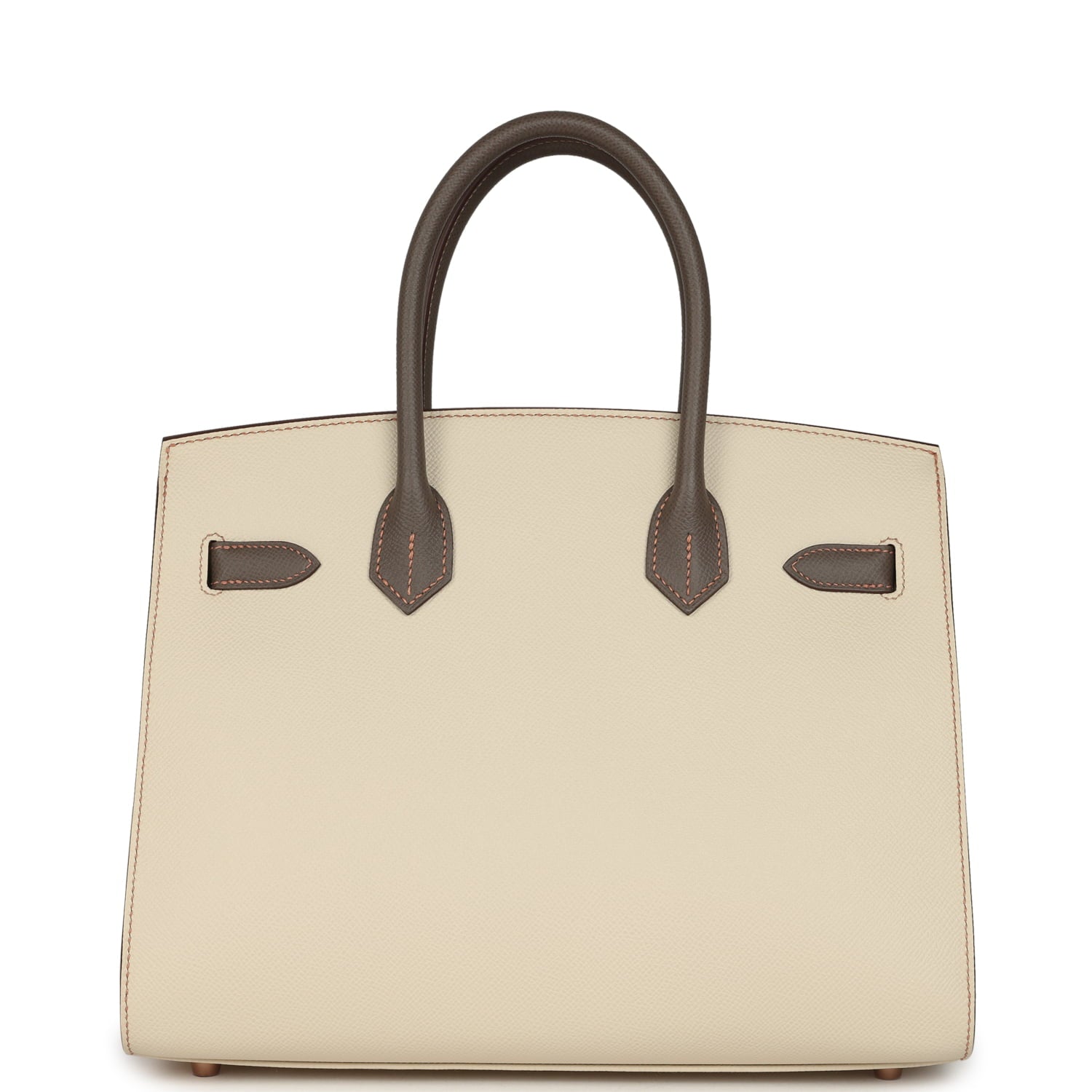 Hermes Special Order (HSS) Birkin Sellier 30 Craie and Gris Etain Epsom Rose Gold Hardware