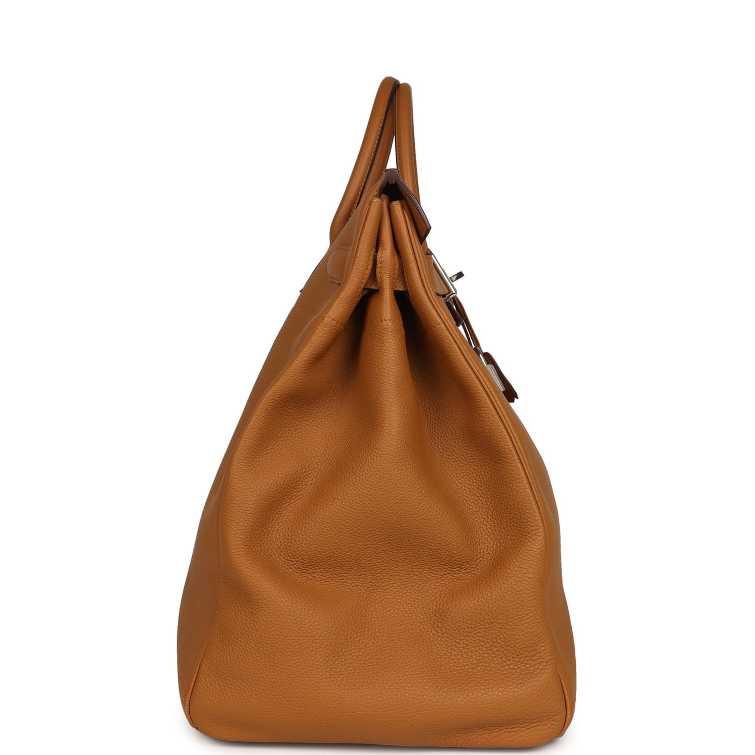 Pre-owned Hermes Birkin HAC 50 Caramel Togo Palladium Hardware