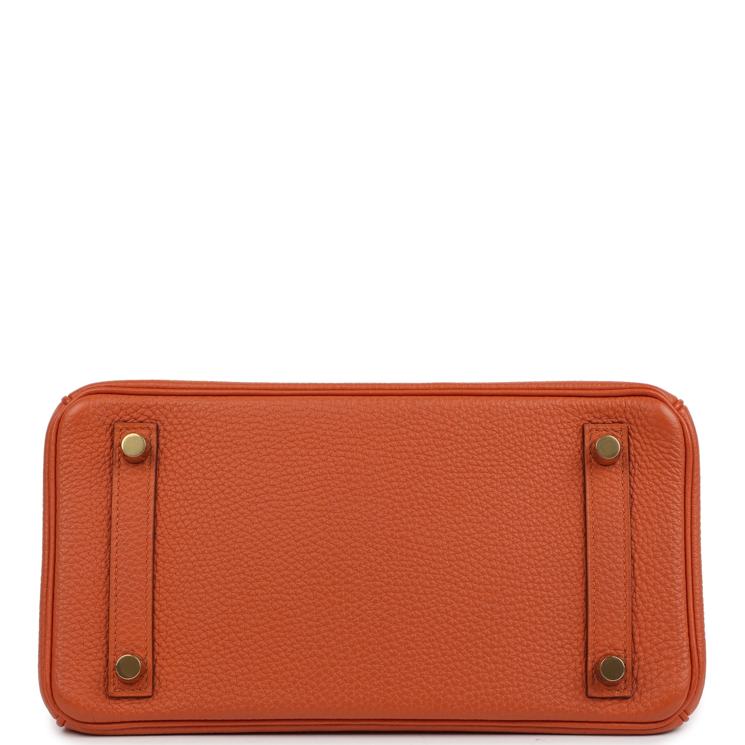 Pre-owned Hermes Birkin 25 Orange Togo Gold Hardware