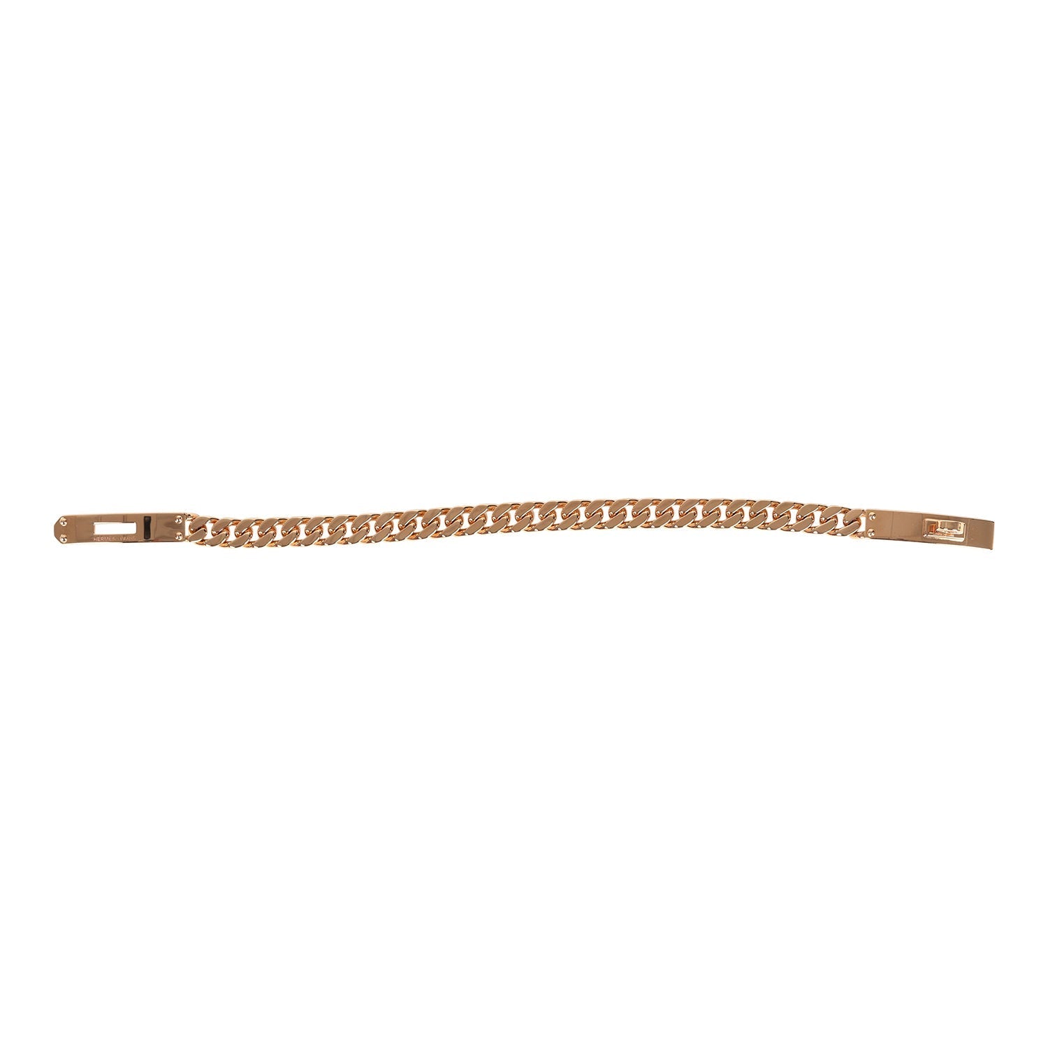 Hermes Kelly Gourmette Bracelet XS 18K Rose Gold Hardware