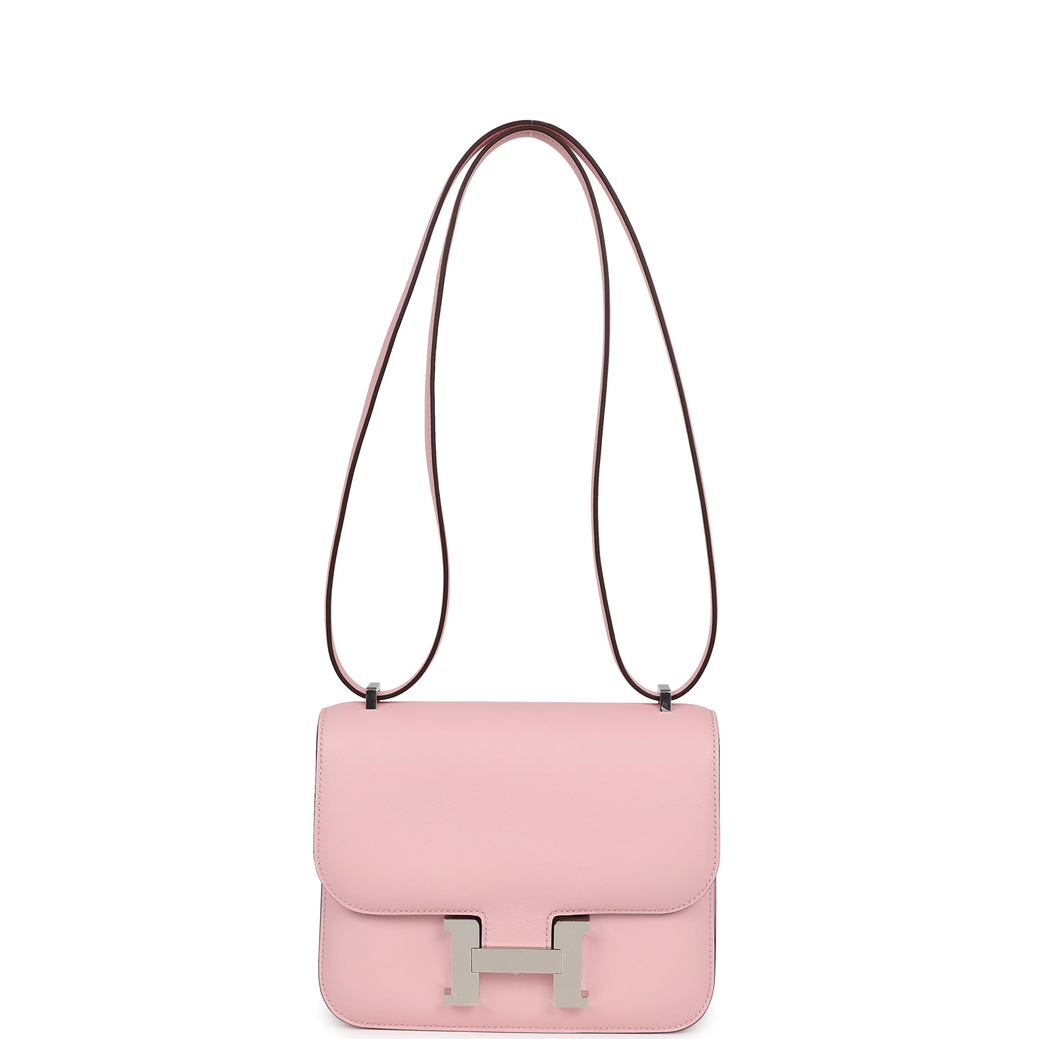 Hermes Constance 18 Rose Sakura Swift Palladium Hardware