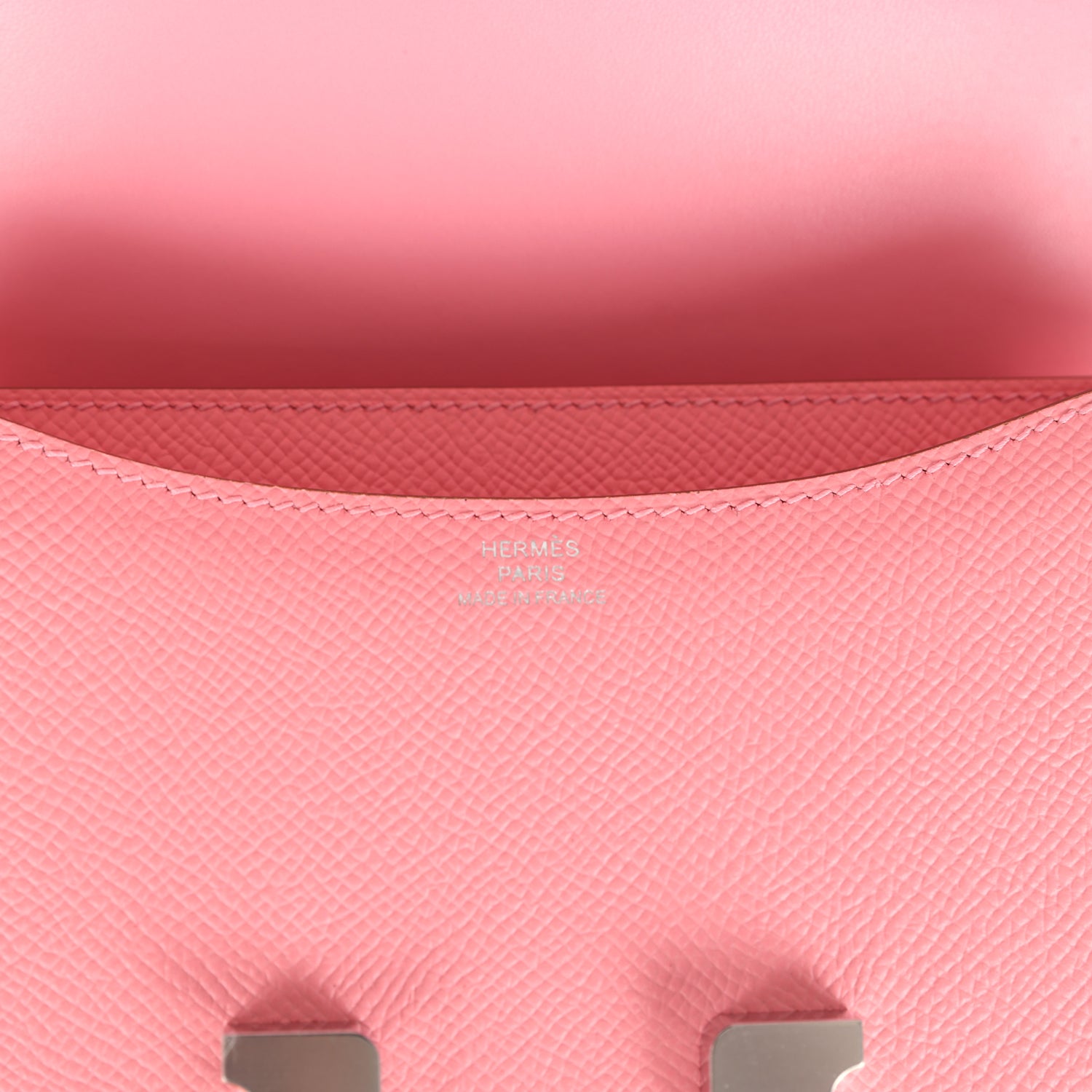 Hermes Constance 18 Rose Confetti Epsom Palladium Hardware