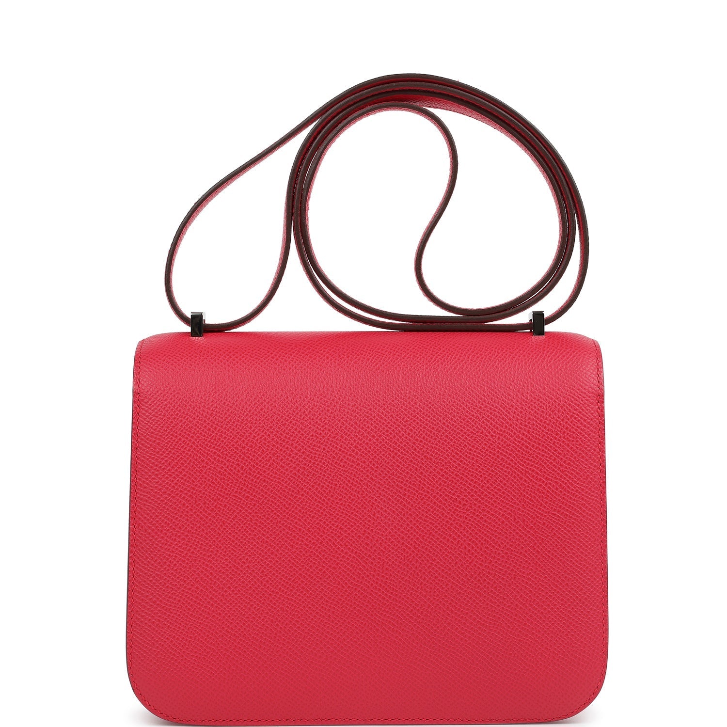 Pre-owned Hermes Constance 18 Rose Extreme Epsom Marquette Palladium Hardware