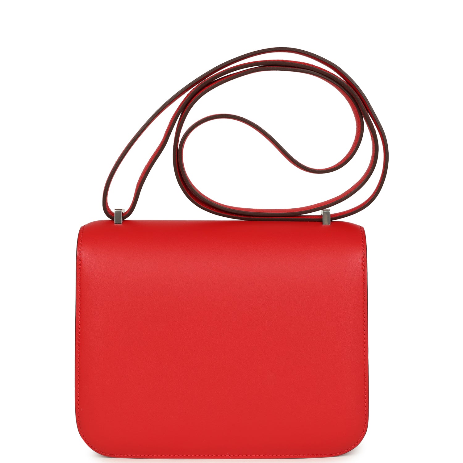 Hermes Constance 18 "Dancing Flowers" Rouge De Coeur Embroidered Swift Palladium Hardware