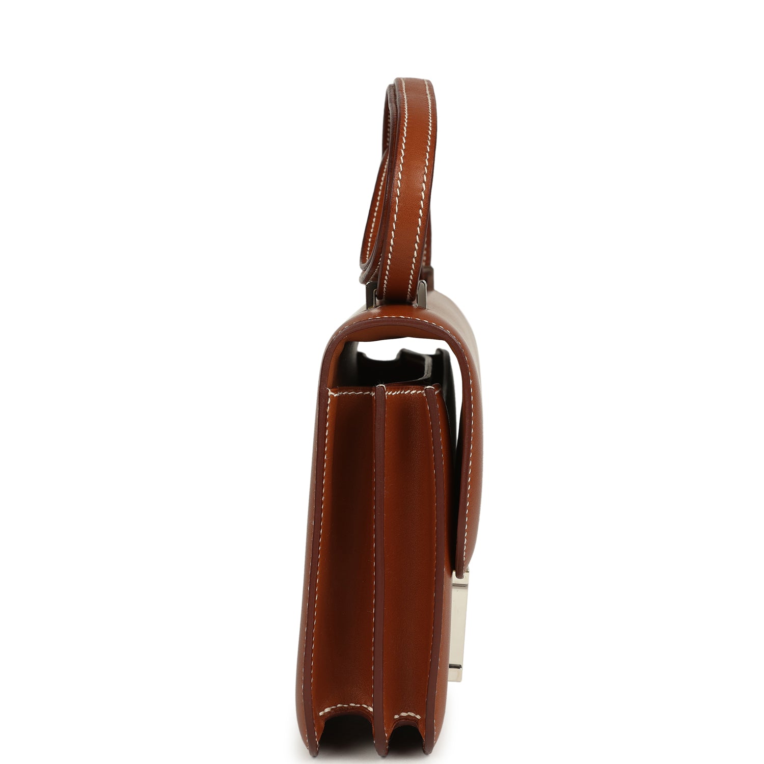 Pre-owned Hermes Constance 18 Fauve Barenia Palladium Hardware
