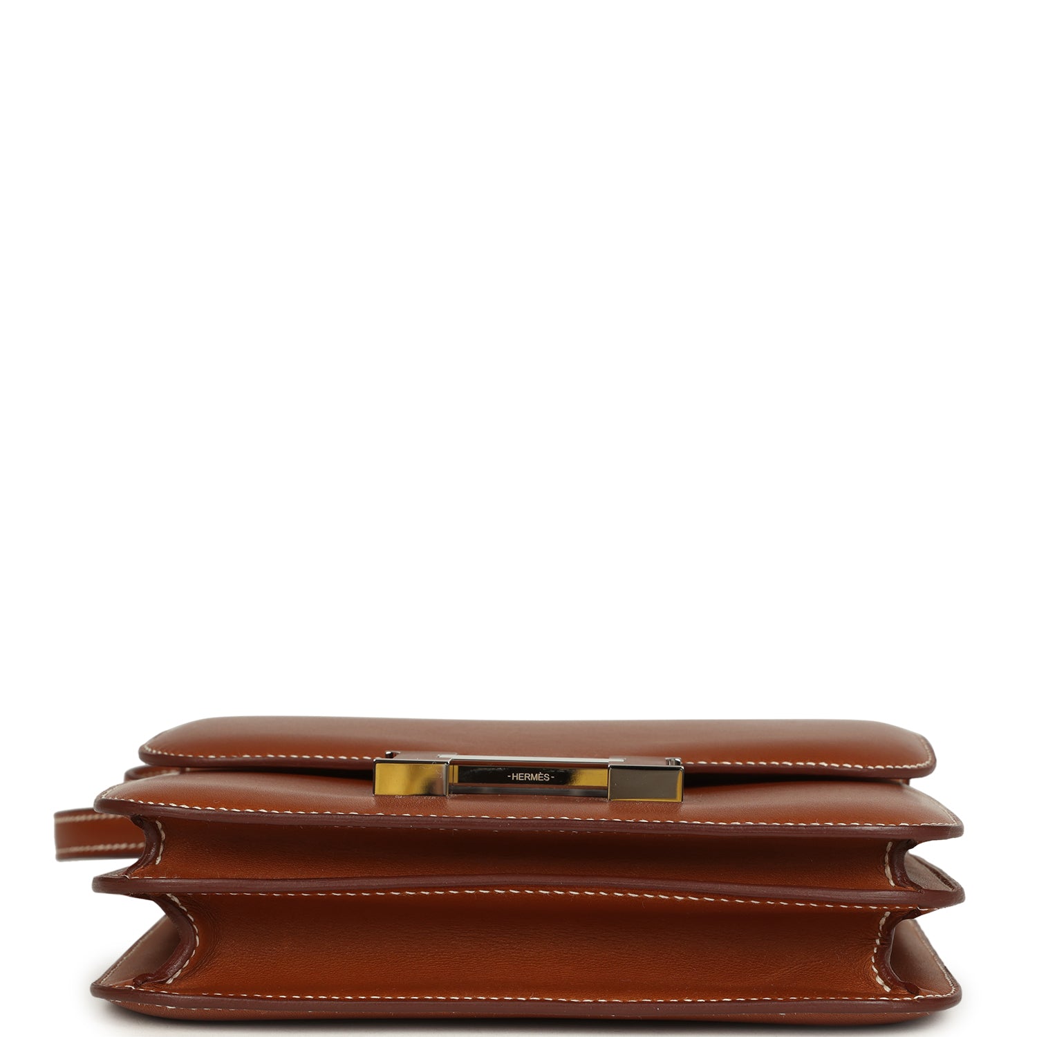 Pre-owned Hermes Constance 18 Fauve Barenia Palladium Hardware