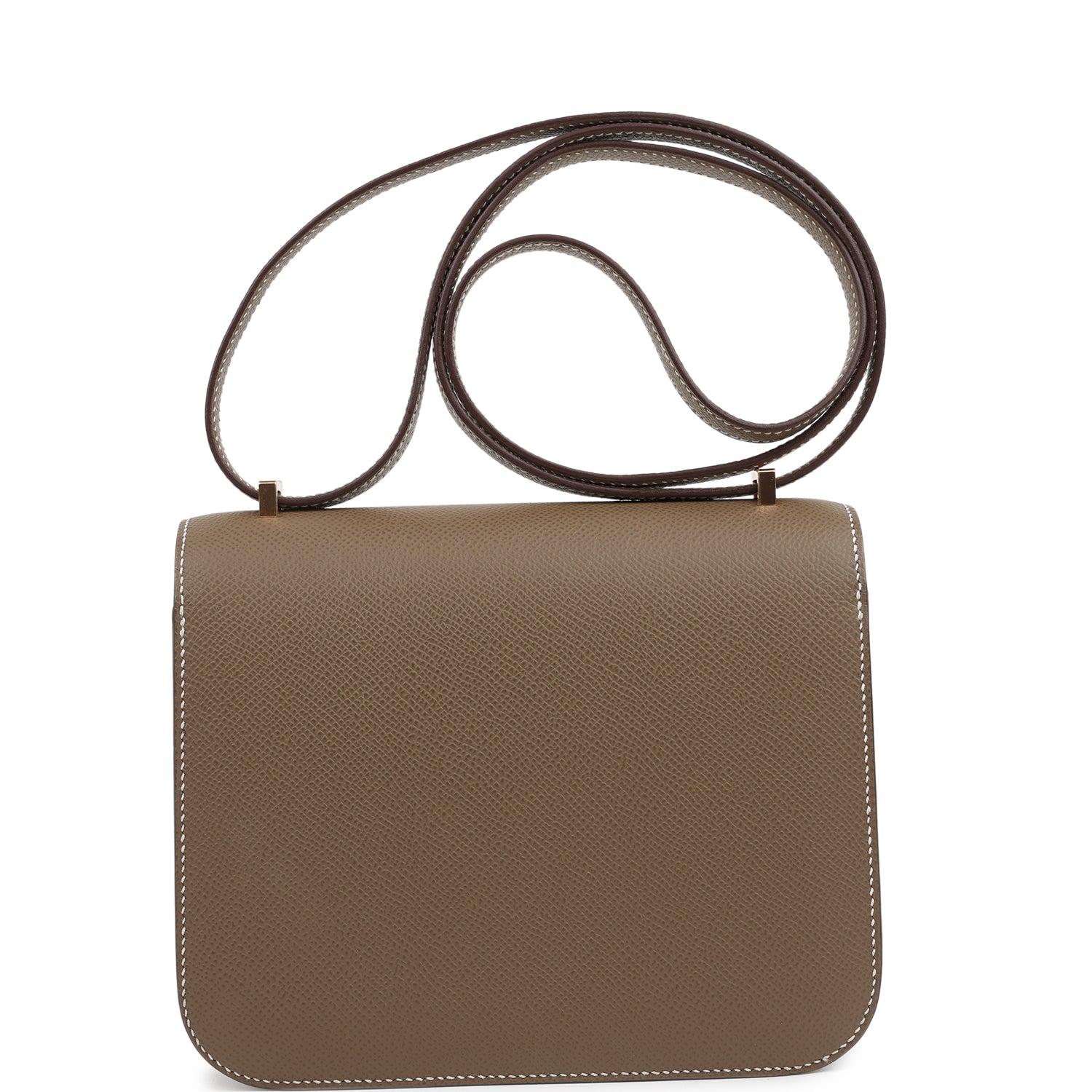 Pre-owned Hermes Constance 18 Etoupe Epsom Rose Gold Hardware