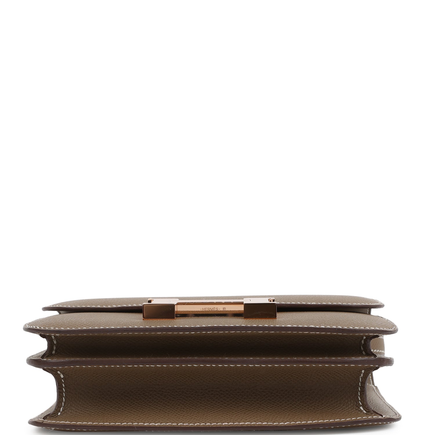 Pre-owned Hermes Constance 18 Etoupe Epsom Rose Gold Hardware