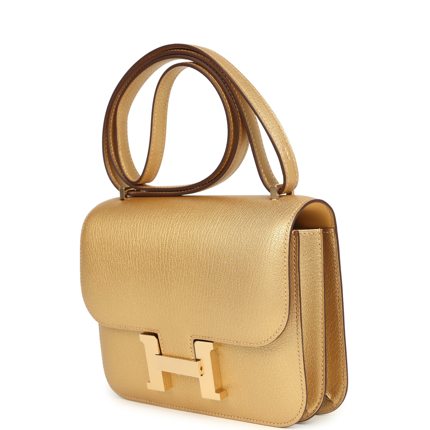 Hermes Constance 18 Dore Chevre Chamkilight Permabrass Hardware