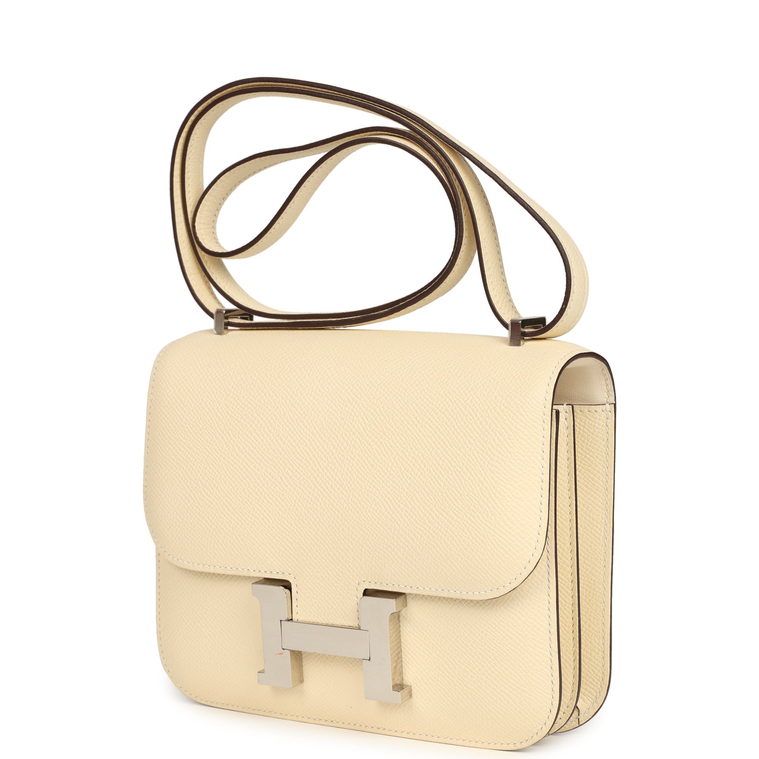 Pre-owned Hermes Constance 18 Nata Epsom Palladium Hardware