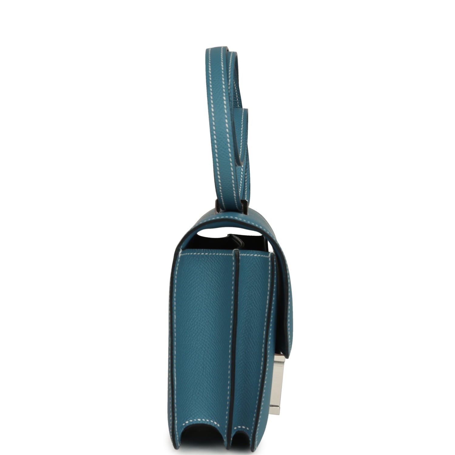 Hermes Constance 18 Blue Jean Epsom Palladium Hardware
