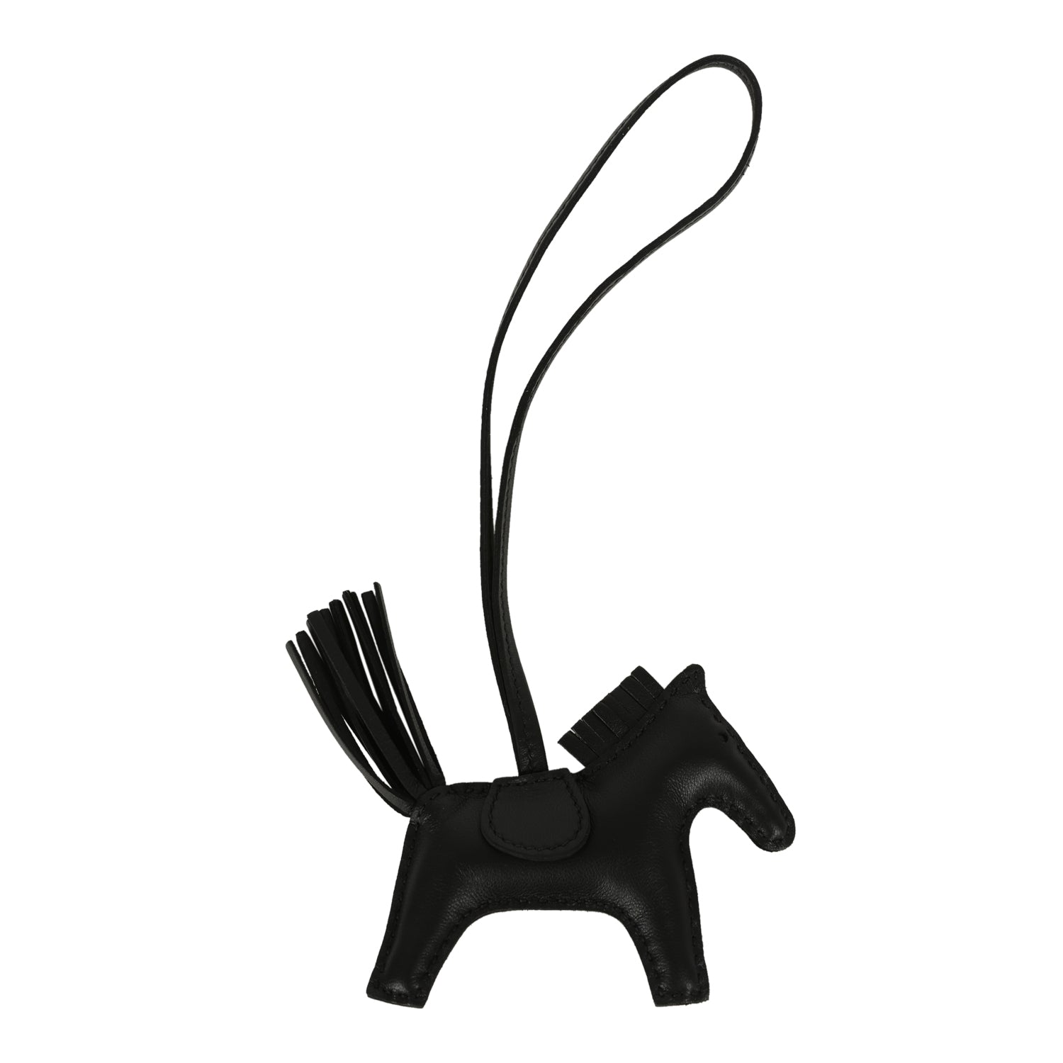 Hermes Rodeo Bag Charm PM Black Milo Lambskin