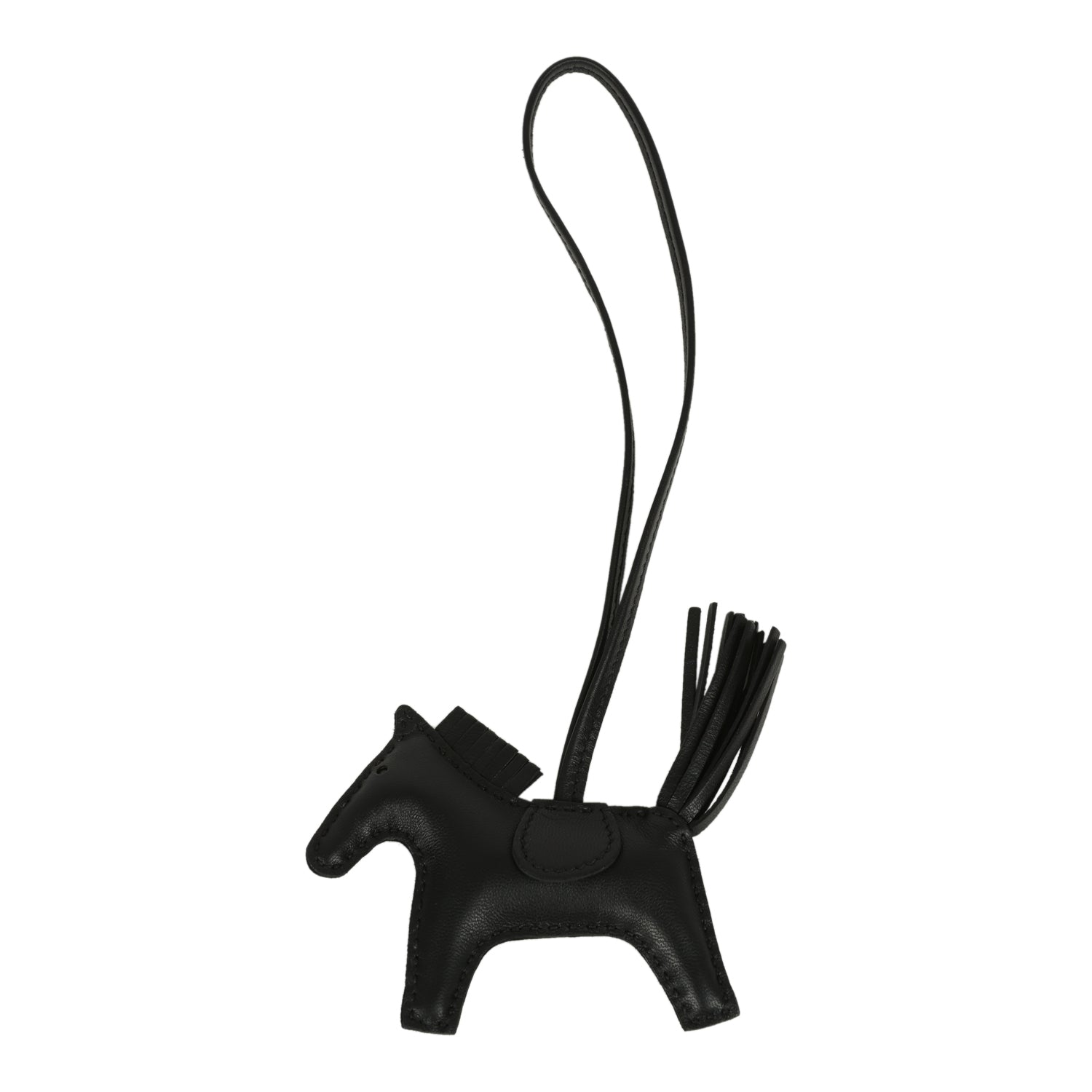 Hermes Rodeo Bag Charm PM Black Milo Lambskin