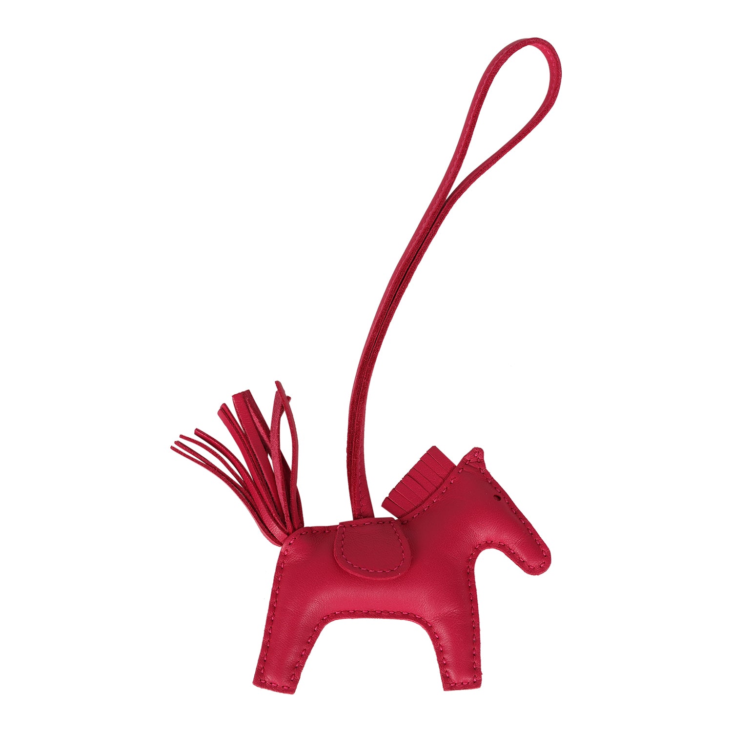 Hermes Rodeo Bag Charm PM Rose Mexico Milo Lambskin