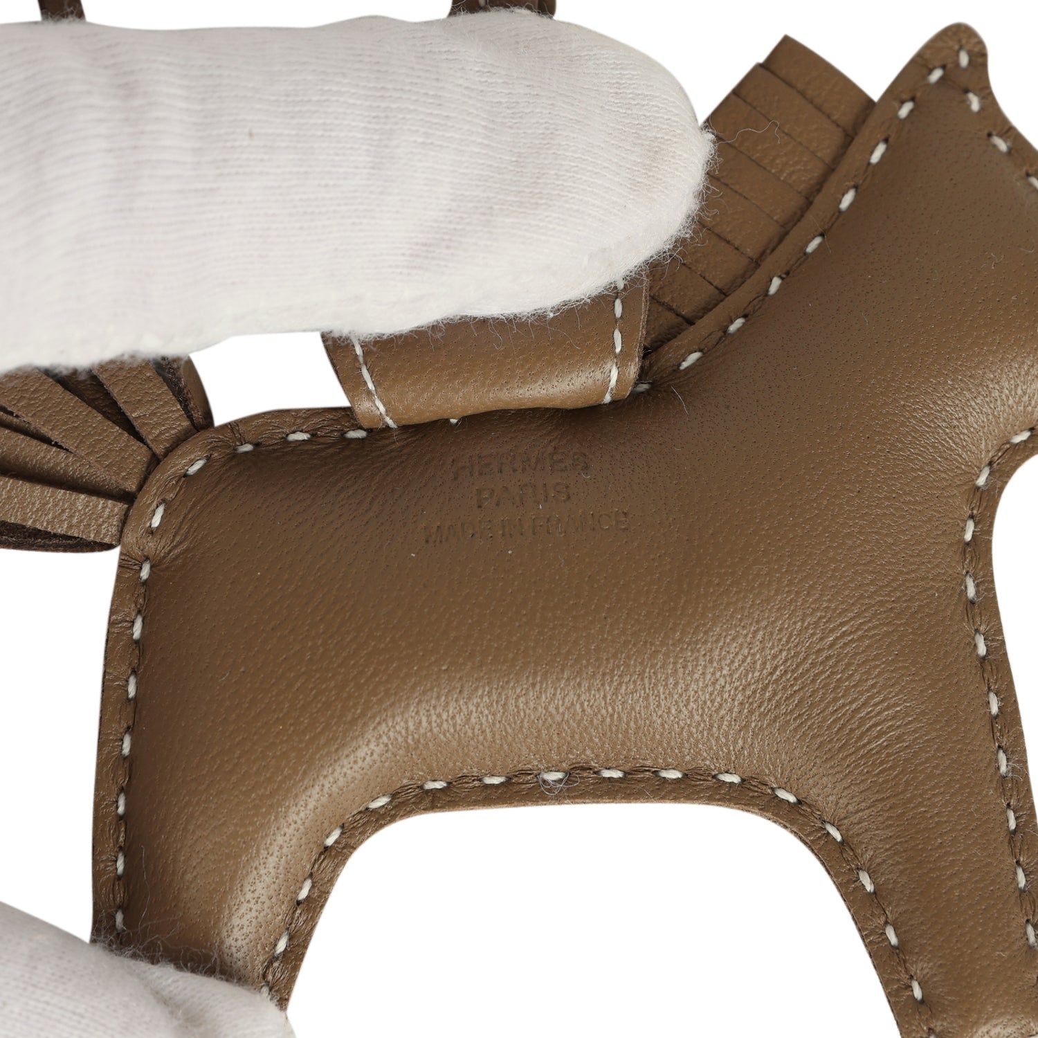 Hermes Rodeo Bag Charm PM Etoupe Milo Lambskin