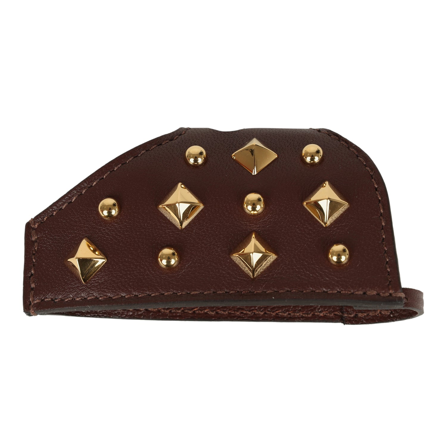 Hermes Rodeo Rock Bag Charm PM Terre Milo Lambskin Gold Hardware