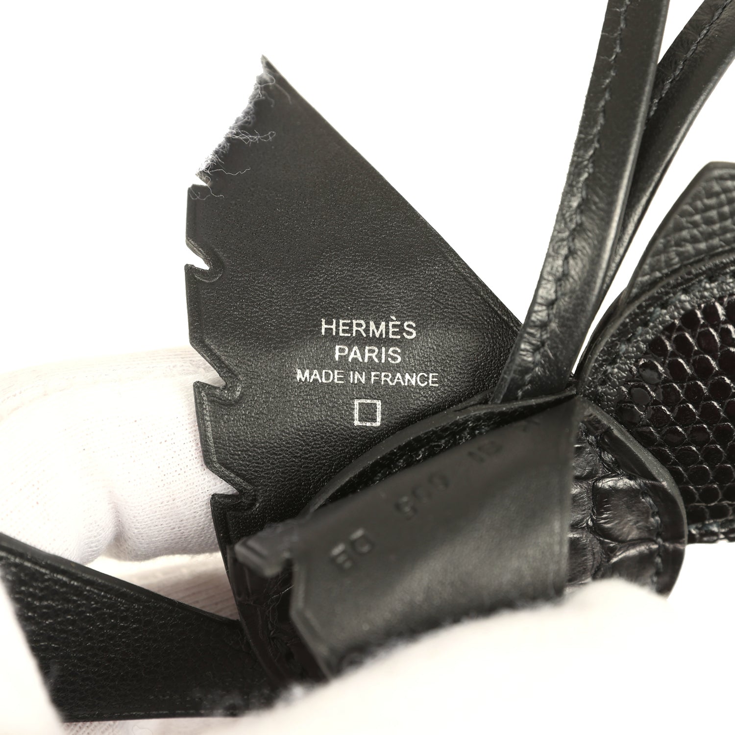 Hermes Birdy Charm Black Matte Alligator and Lizard Niloticus Touch, Chevre Mysore, Epsom & Milo Lambskin Palladium Hardware