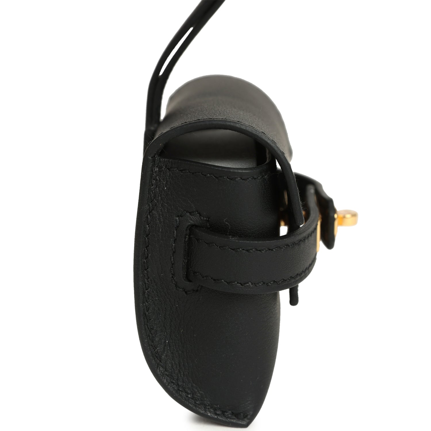 Hermes Kelly Festival Bag Charm Black Swift Gold Hardware