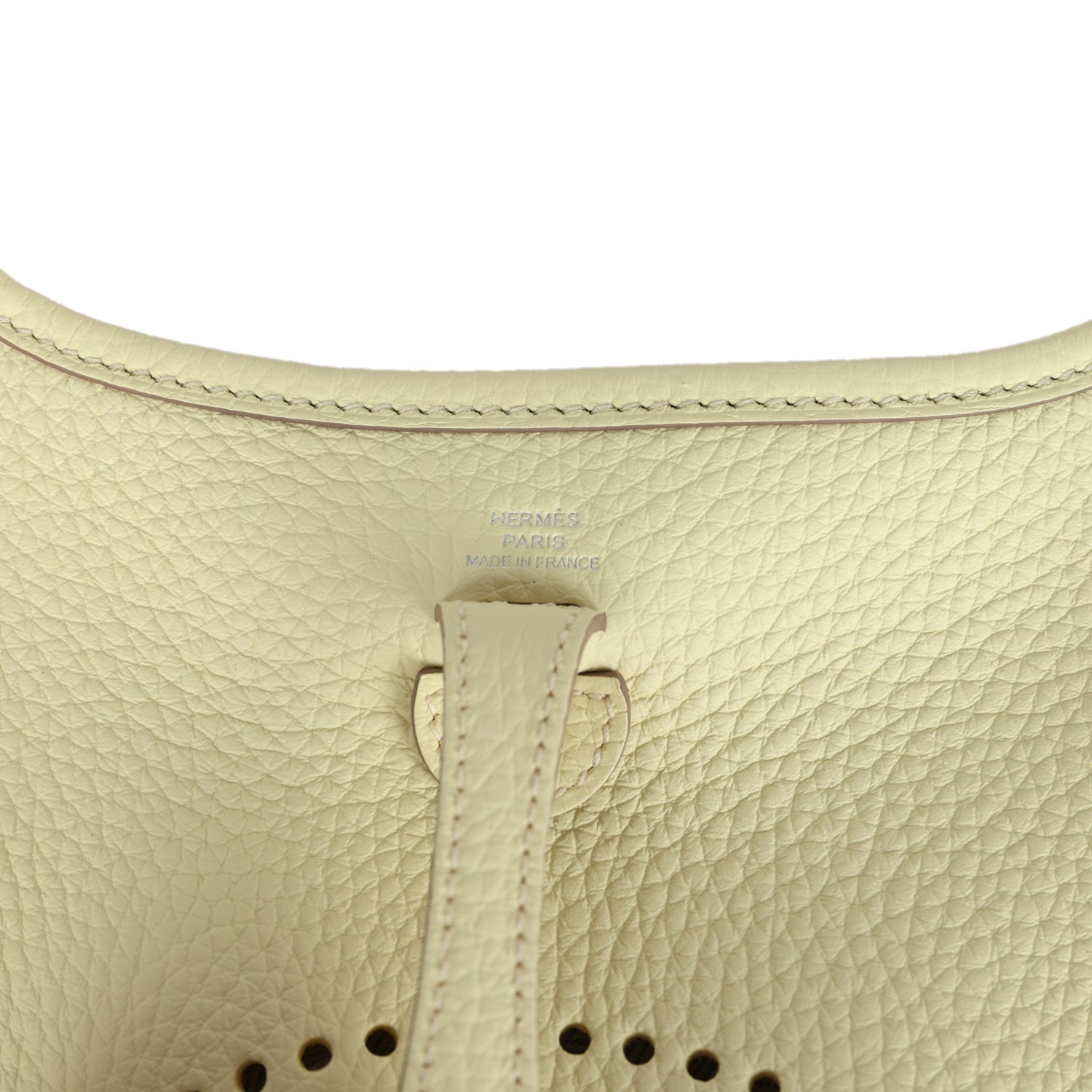 Hermes Evelyne TPM Jaune Milton Clemence Palladium Hardware