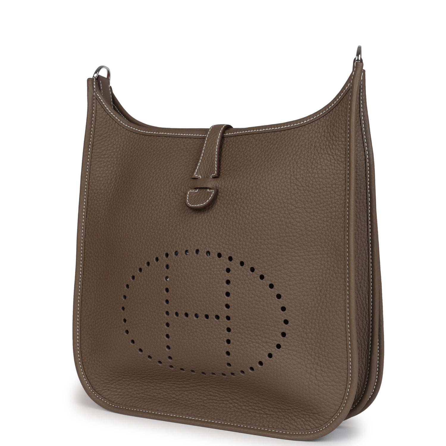 Hermes Evelyne III PM Etoupe Clemence Palladium Hardware