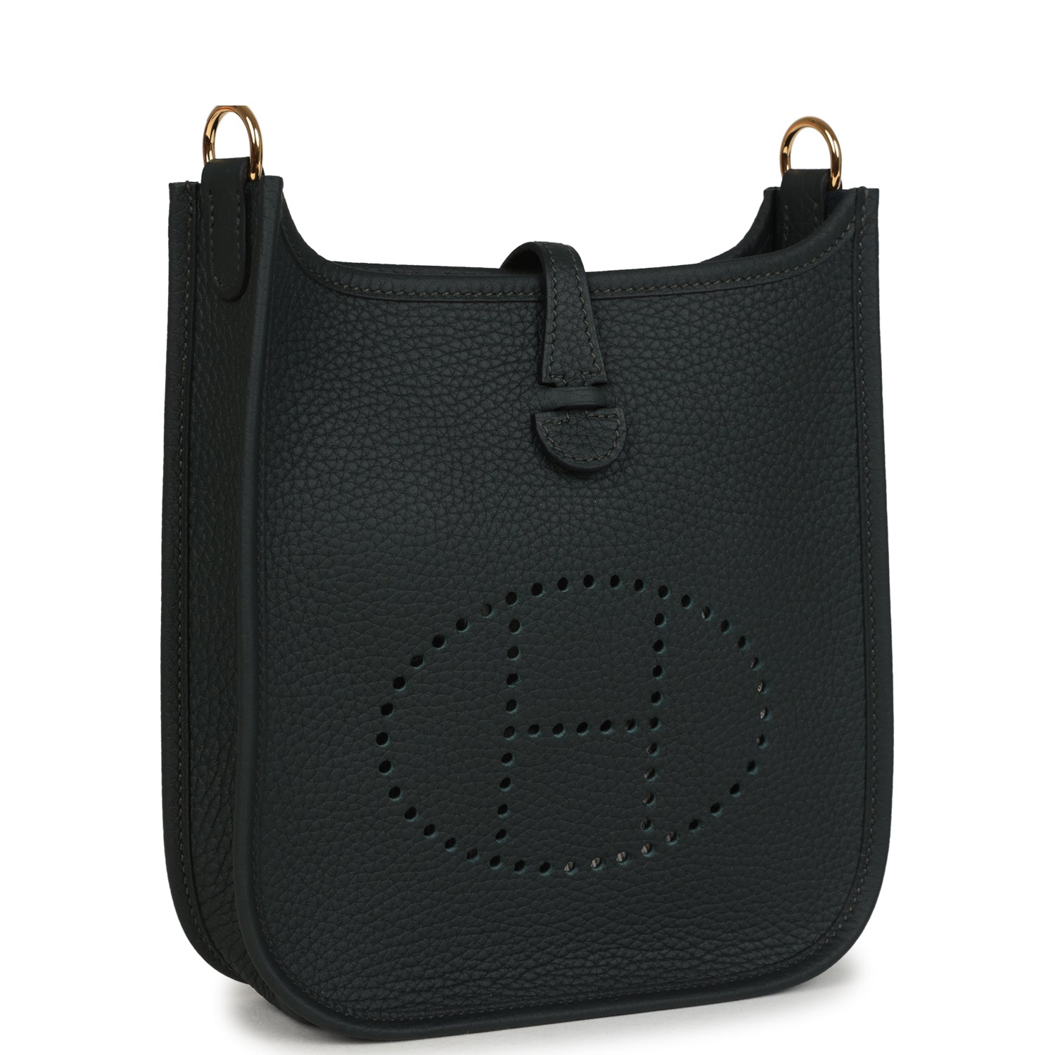 Hermes Evelyne TPM Vert Fonce Clemence Gold Hardware