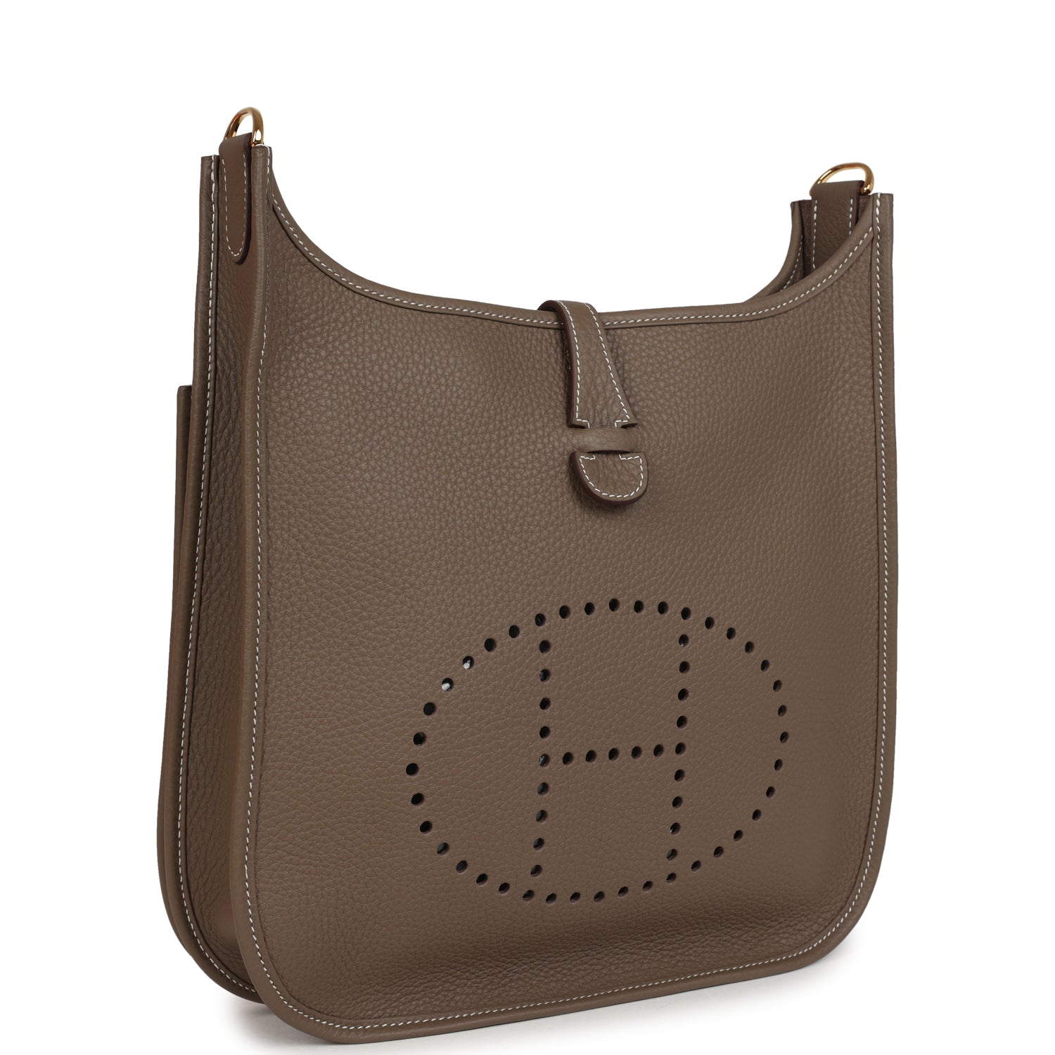 Hermes Evelyne III PM Etoupe Clemence Gold Hardware