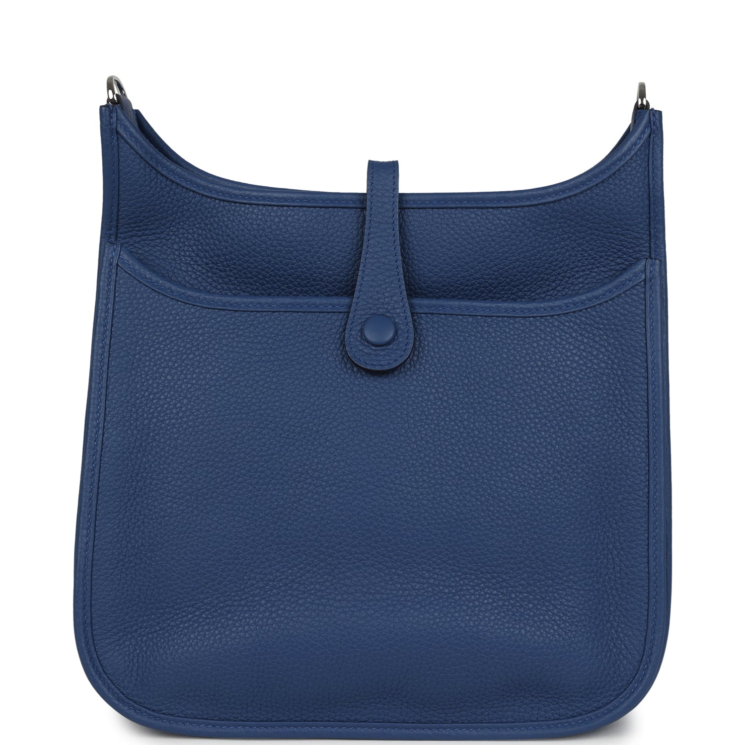 Hermes Evelyne III PM Bleu Tie Clemence Palladium Hardware