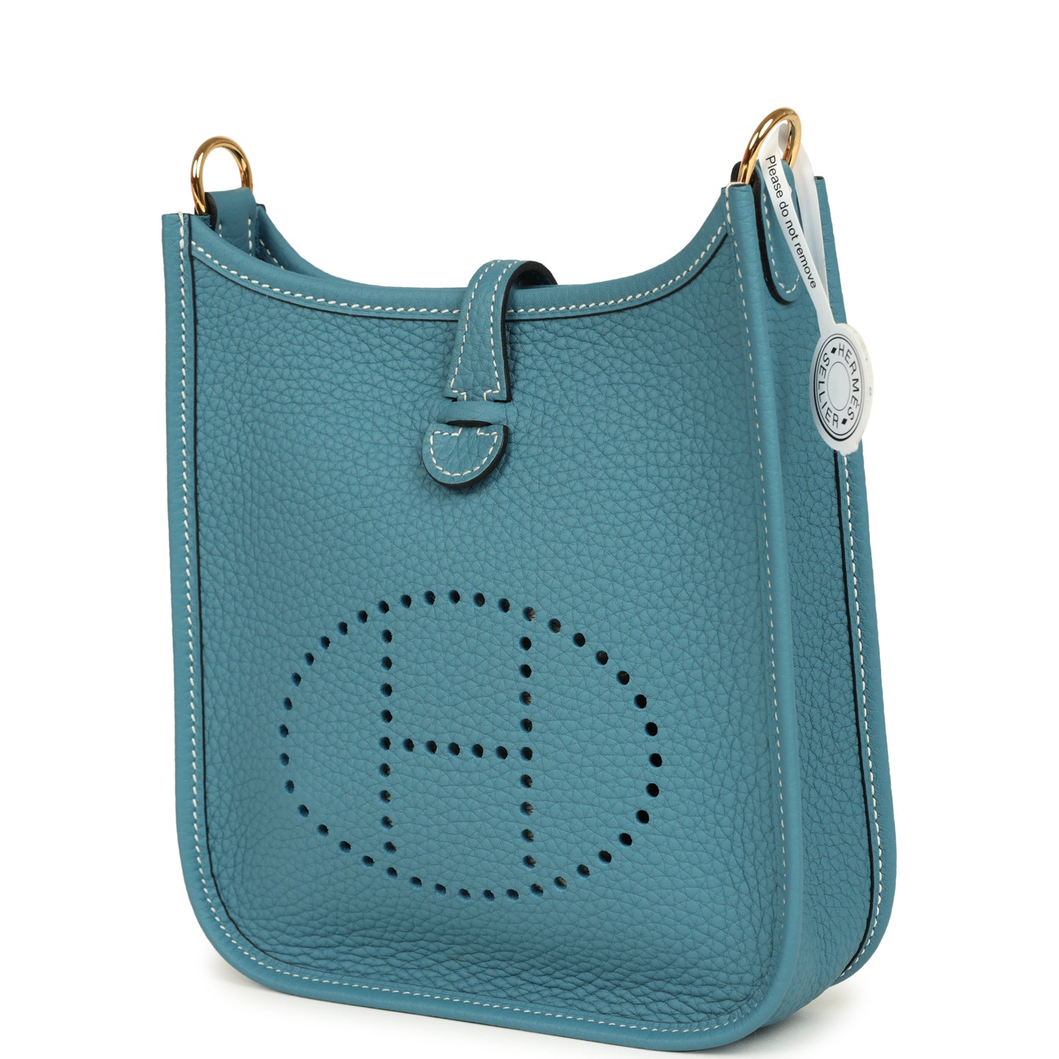 Hermes Evelyne TPM Blue Jean Clemence Gold Hardware