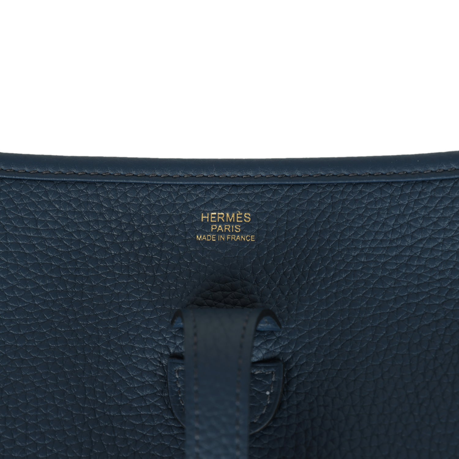 Hermes Evelyne III PM Bleu De Prusse Clemence Gold Hardware