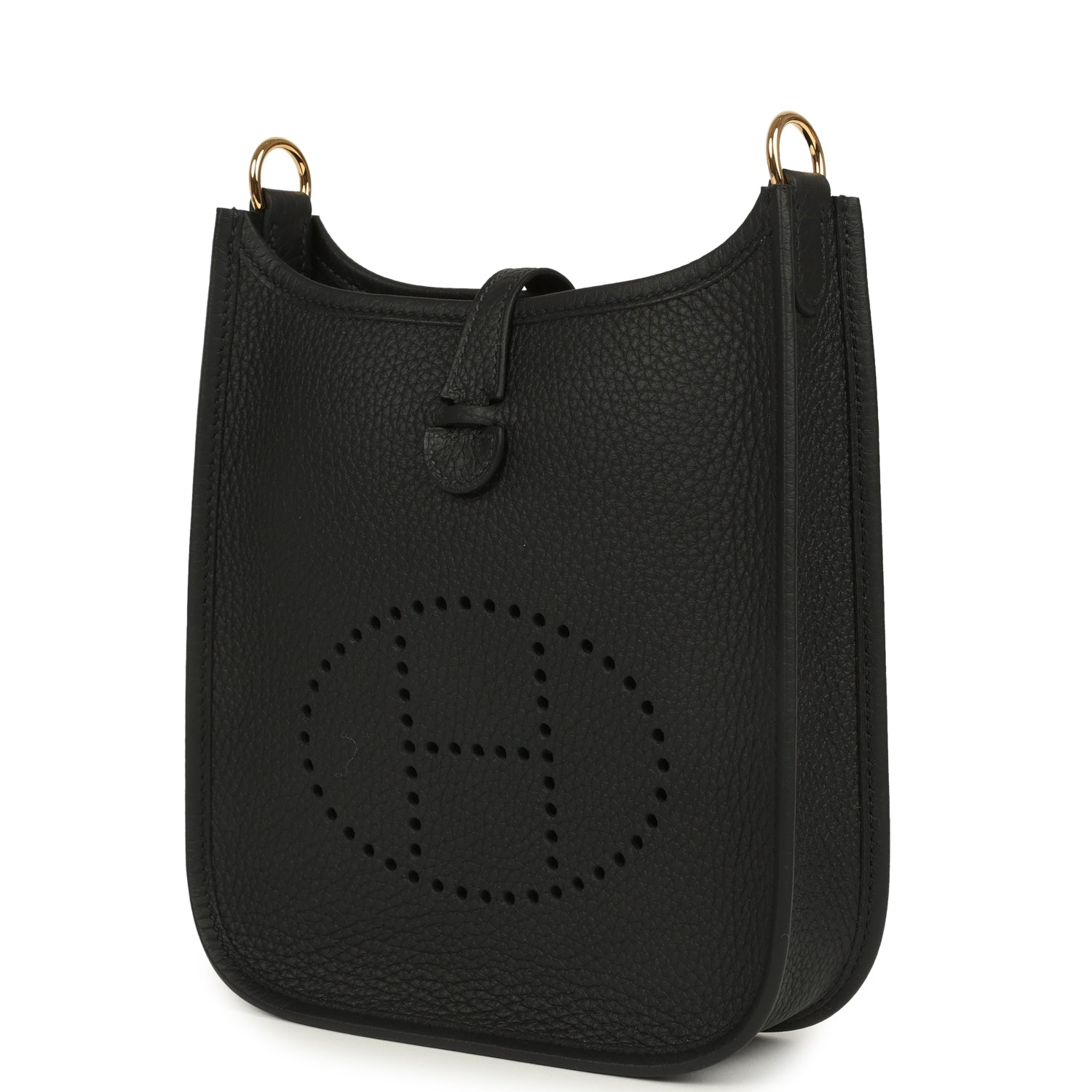 Hermes Evelyne TPM Black Clemence Gold Hardware