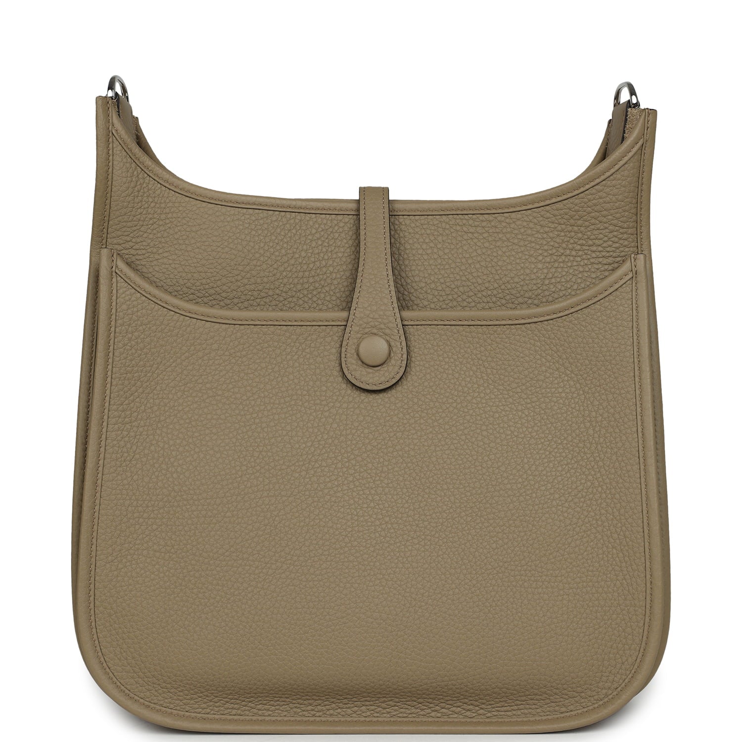 Pre-owned Hermes Evelyne III PM Beige Marfa Clemence Palladium Hardware