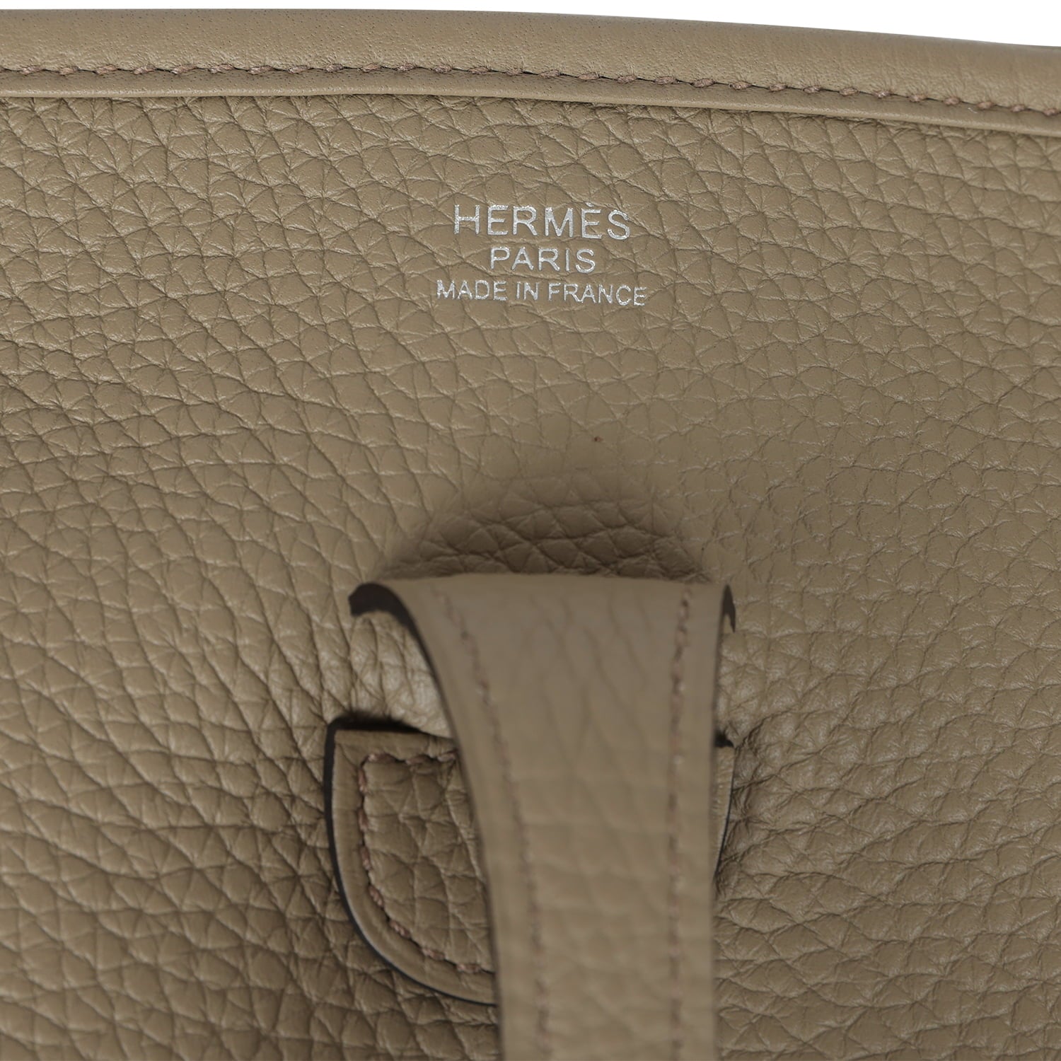 Pre-owned Hermes Evelyne III PM Beige Marfa Clemence Palladium Hardware