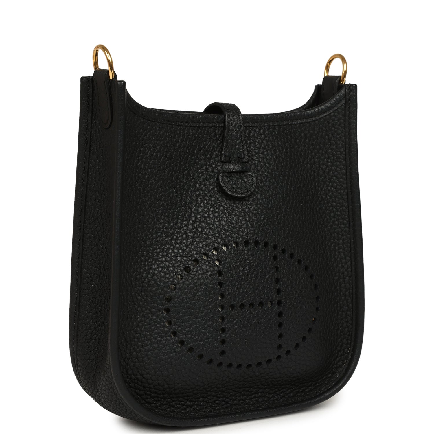 Pre-owned Hermes Evelyne TPM Black Clemence Gold Hardware