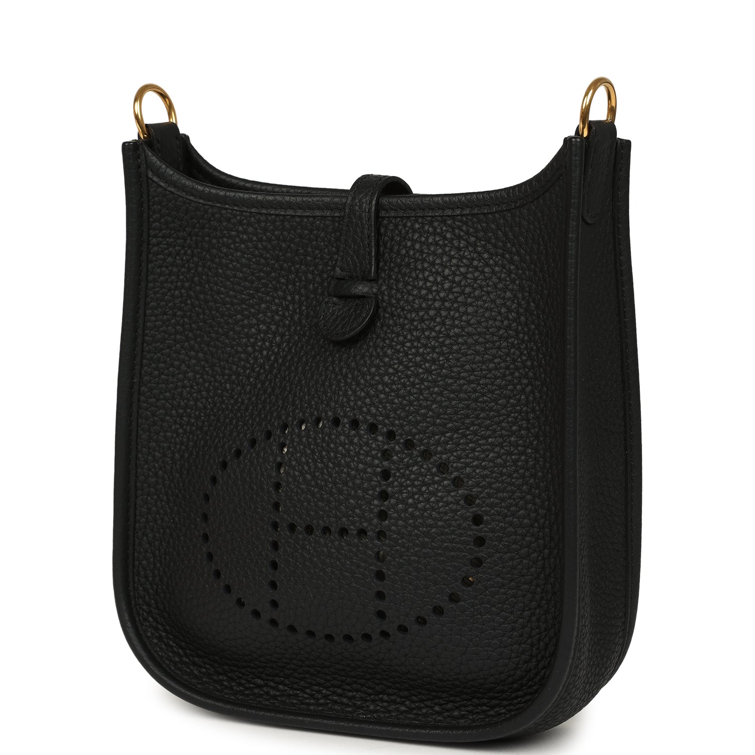 Pre-owned Hermes Evelyne TPM Black Clemence Gold Hardware