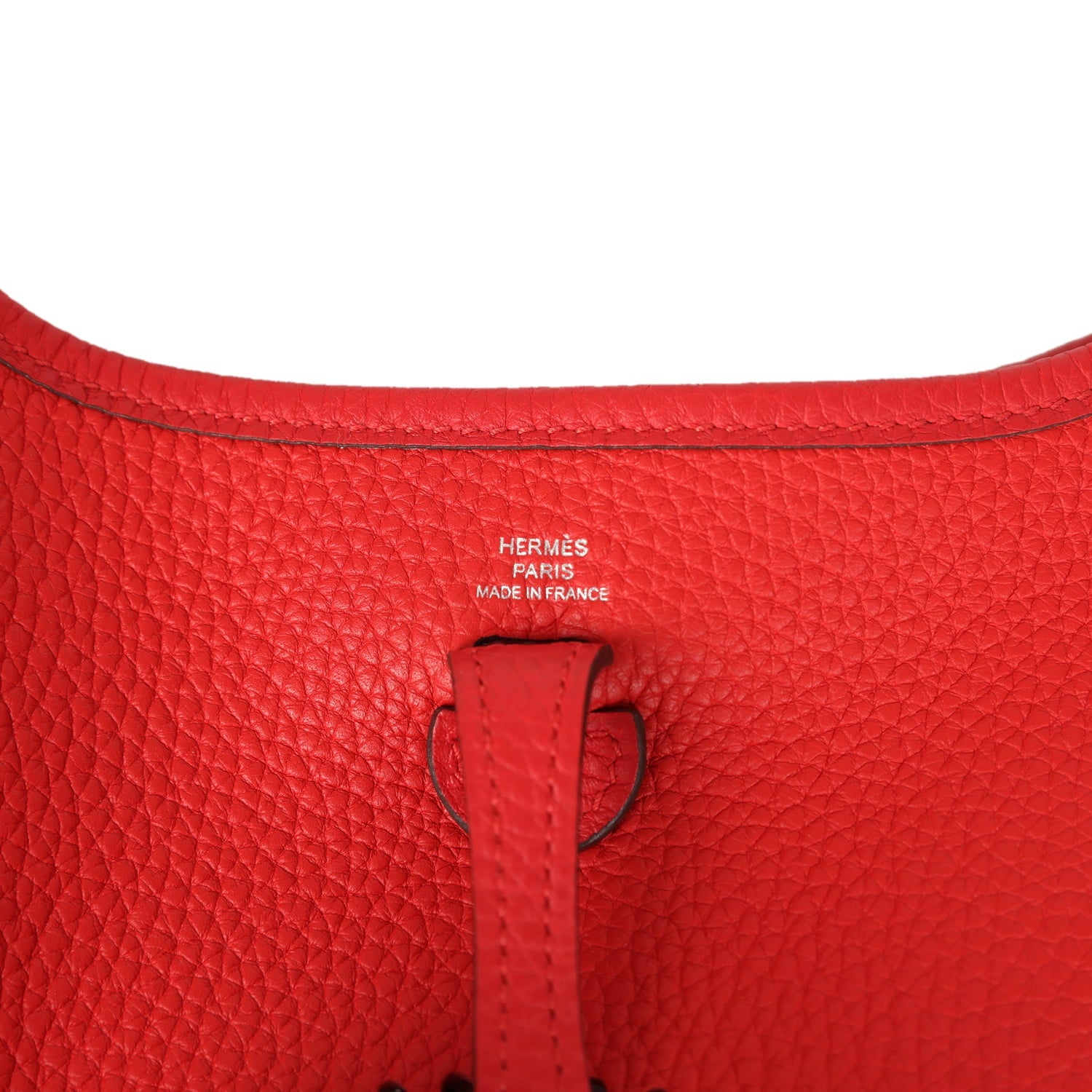 Hermes Evelyne TPM Rouge De Coeur Clemence Palladium Hardware