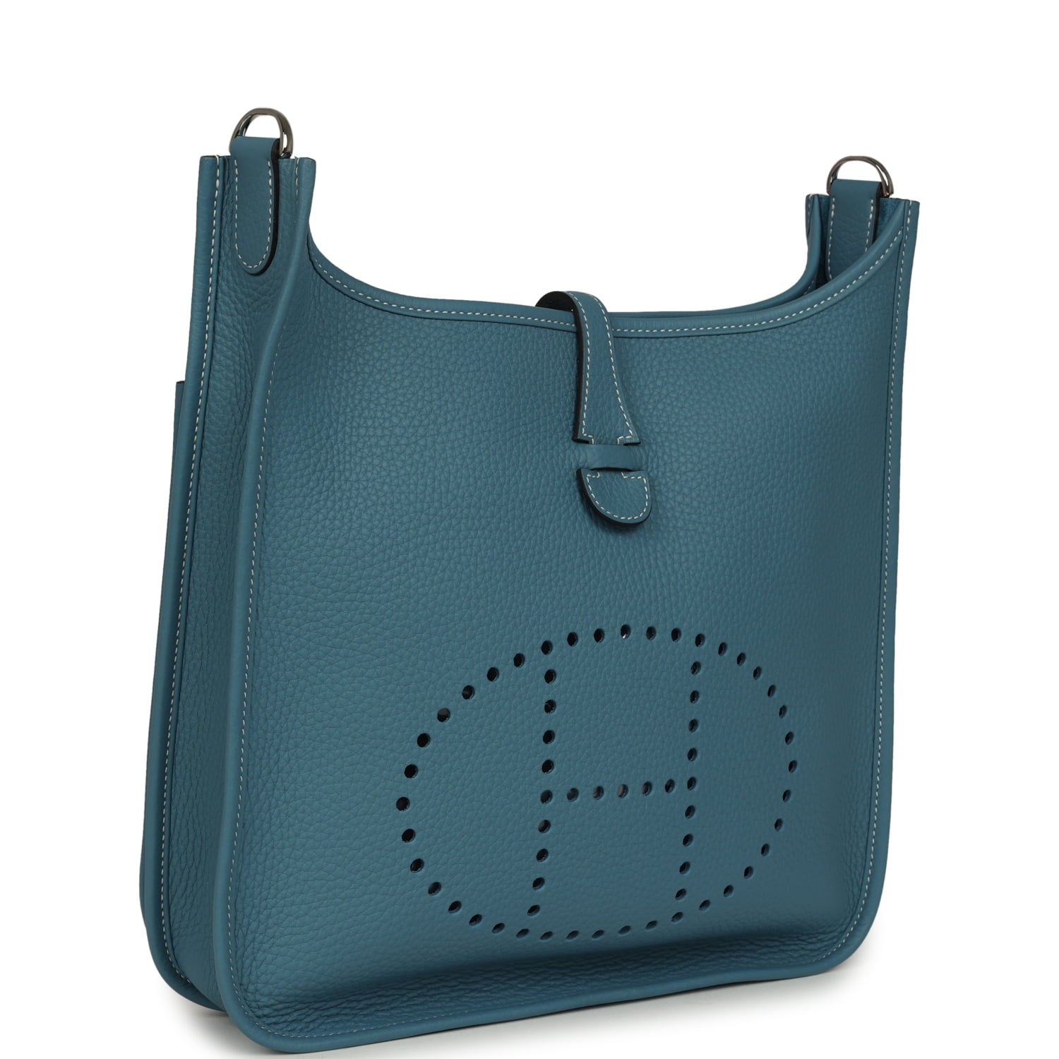 Hermes Evelyne III PM Blue Jean Clemence Palladium Hardware