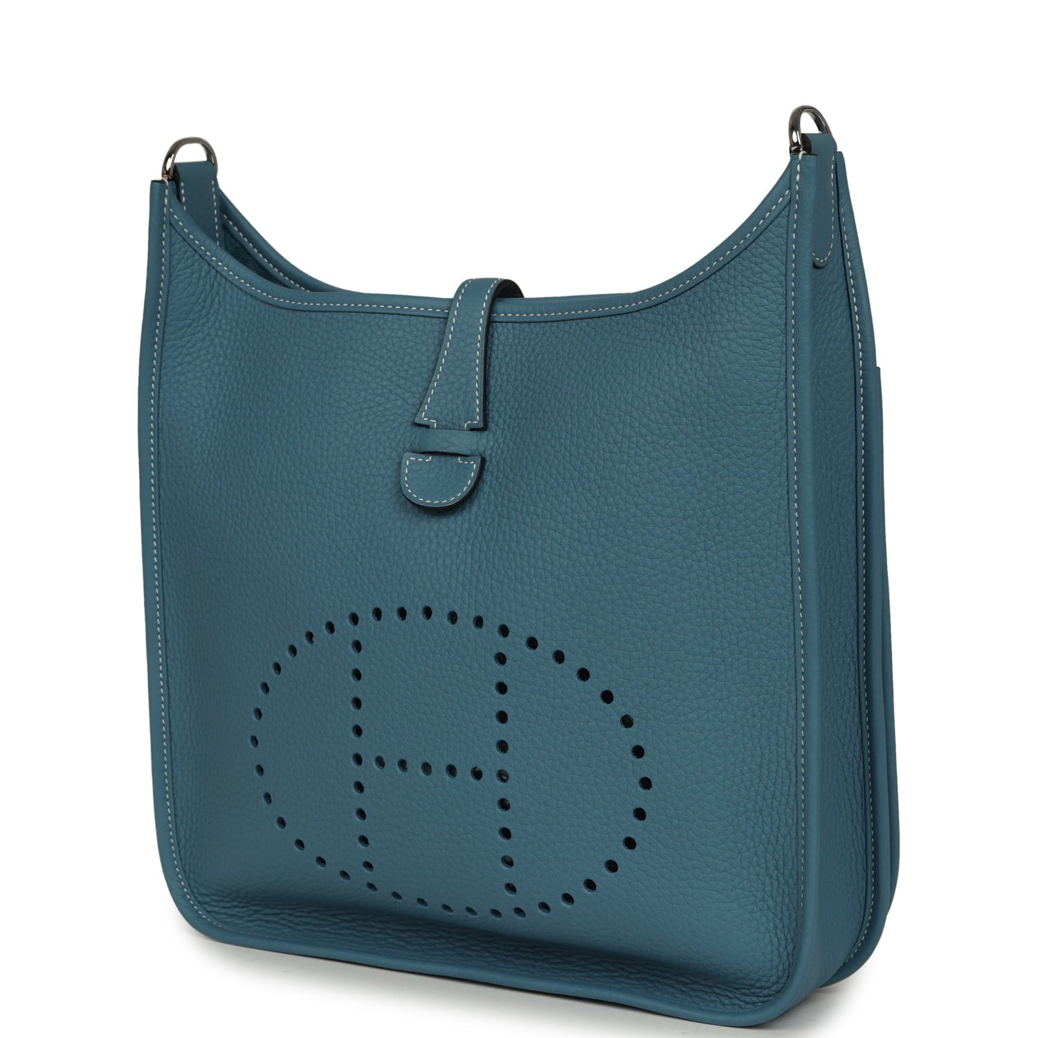 Hermes Evelyne III PM Blue Jean Clemence Palladium Hardware