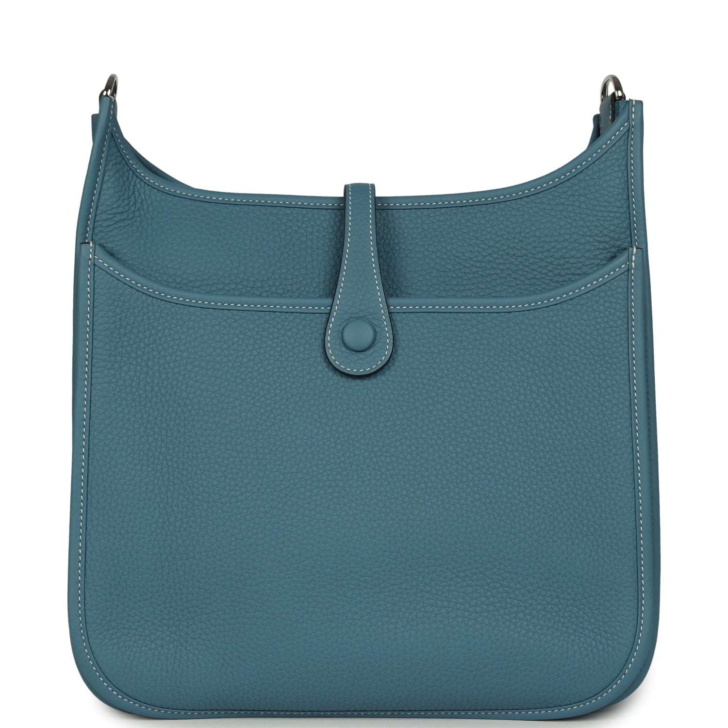 Hermes Evelyne III PM Blue Jean Clemence Palladium Hardware
