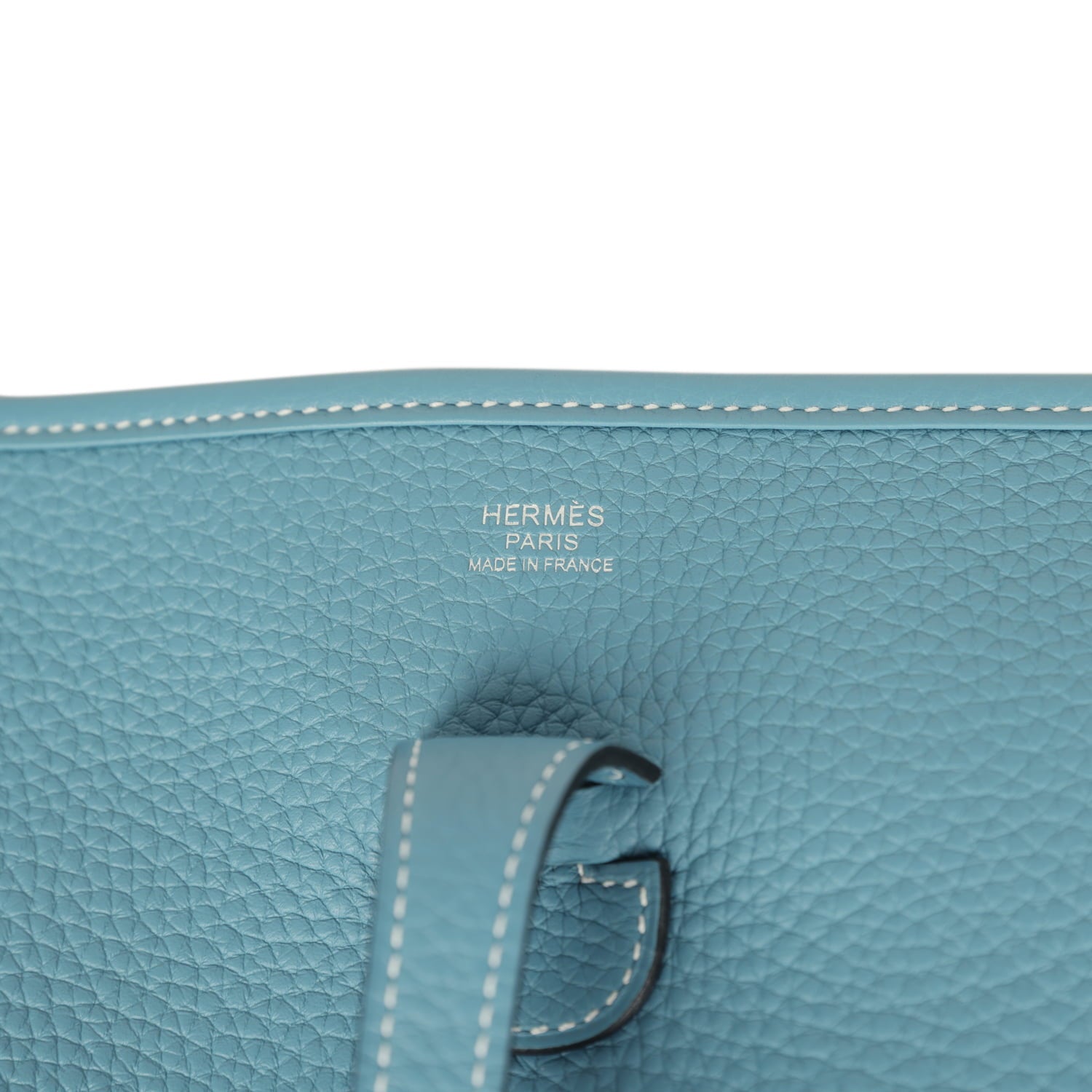 Hermes Evelyne III PM Blue Jean Clemence Palladium Hardware
