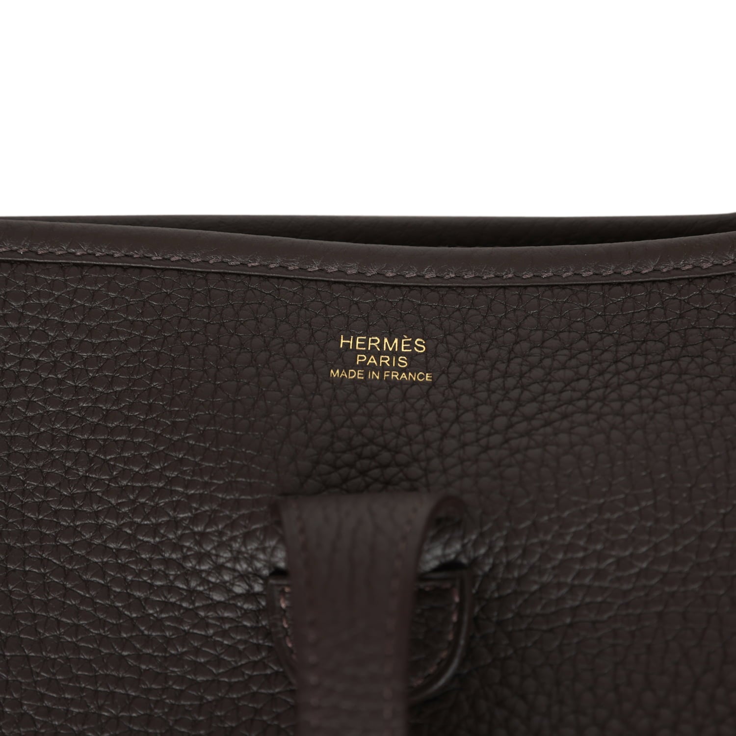 Hermes Evelyne III PM Ebene Clemence Gold Hardware