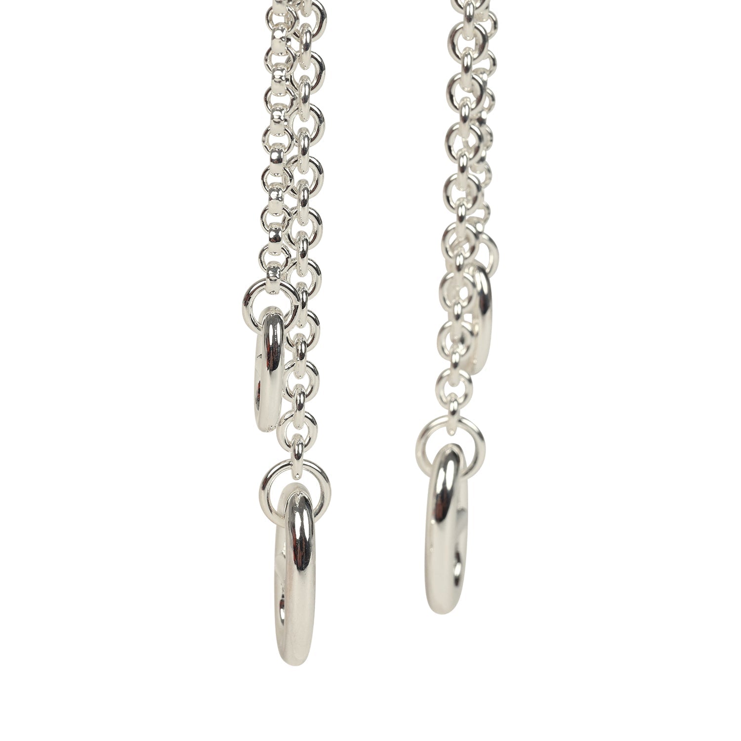 Hermes Farandole Drop Earrings PM Sterling Silver Hardware